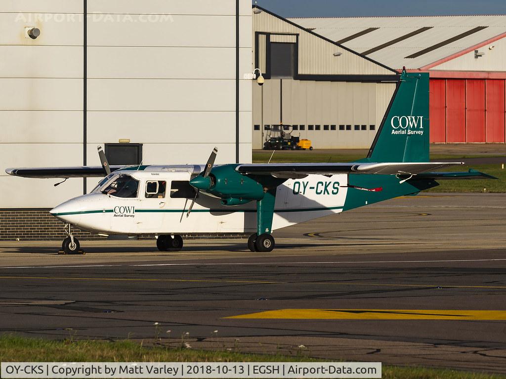 OY-CKS, 1976 Britten-Norman BN-2A-21 Islander C/N 553, Islander