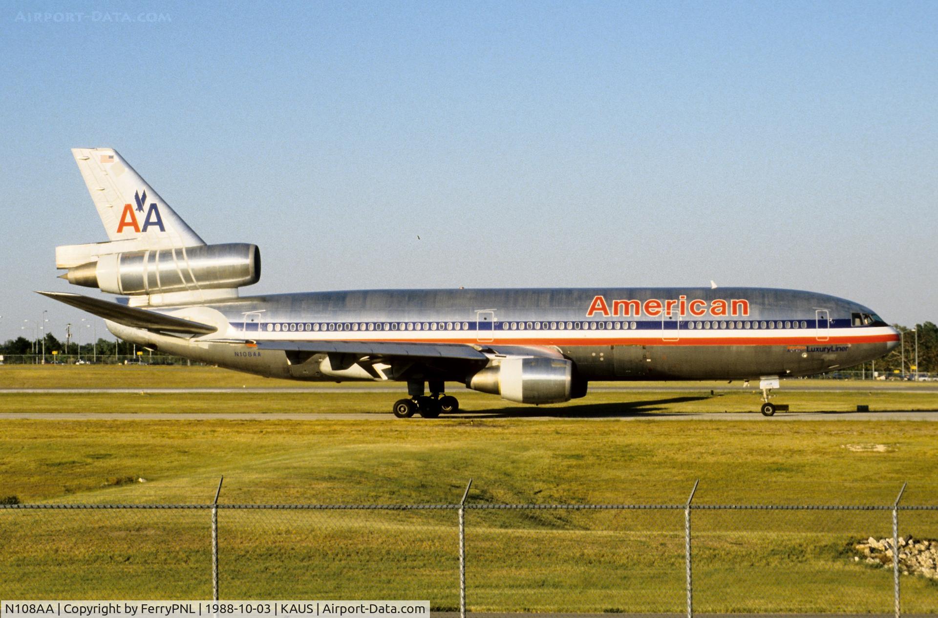 N108AA, 1977 Antares MA-32 C/N 9701, American DC-10-10 for departure