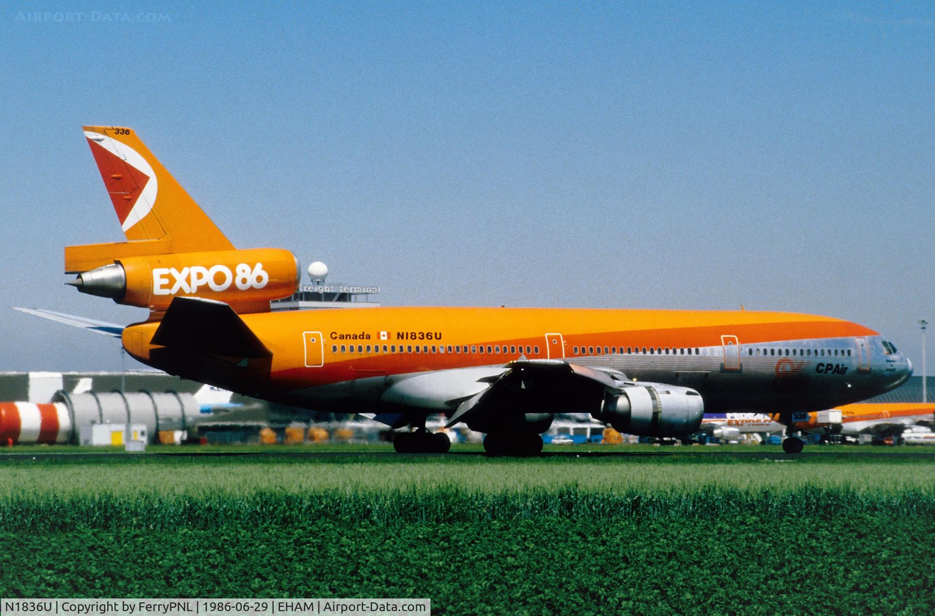 N1836U, 1972 Douglas DC-10-10 C/N 47968, Arrival of CP Air DC-10-10