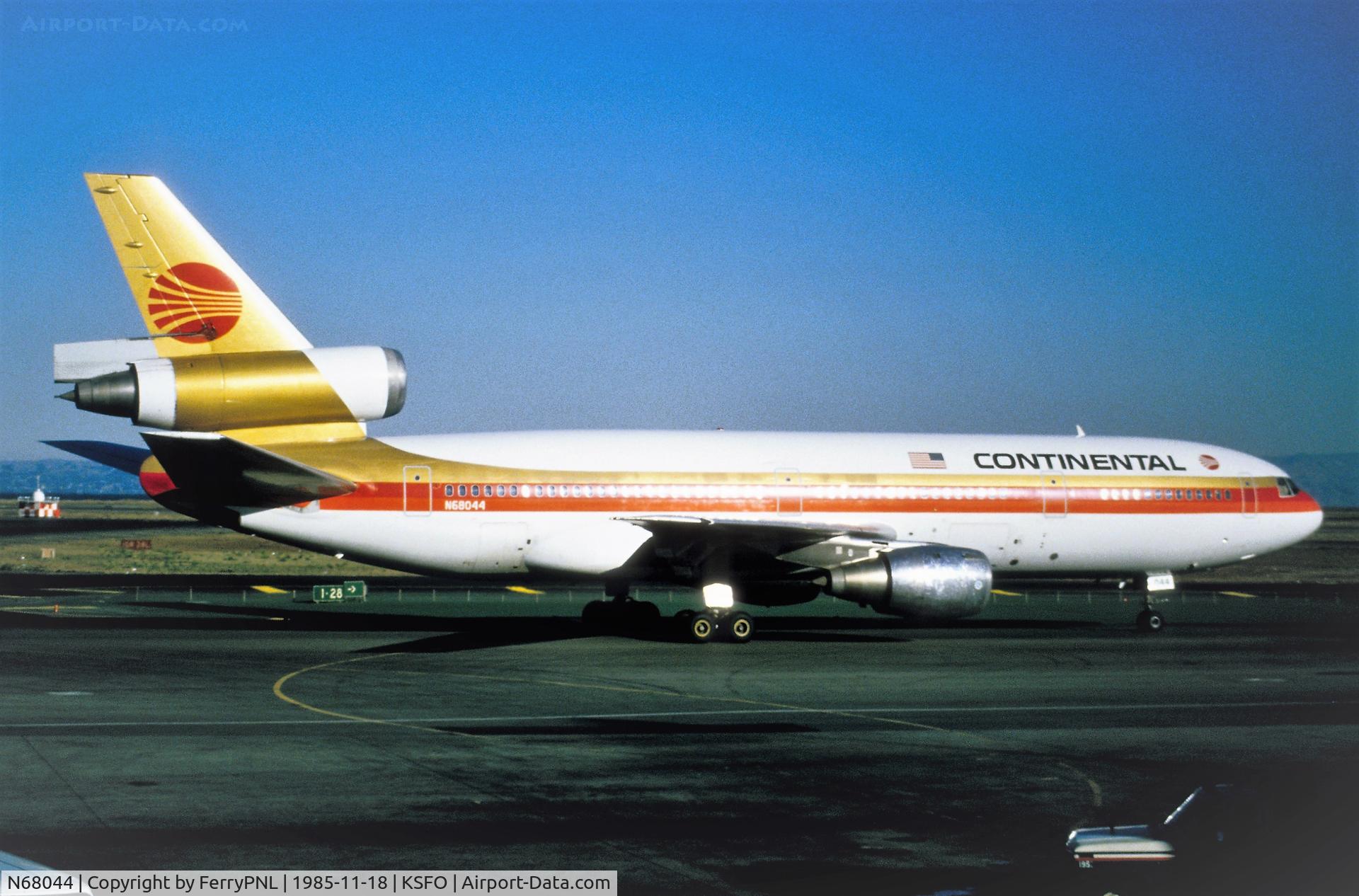 N68044, 1972 Douglas DC-10-10 C/N 46903, Continental DC-10-10