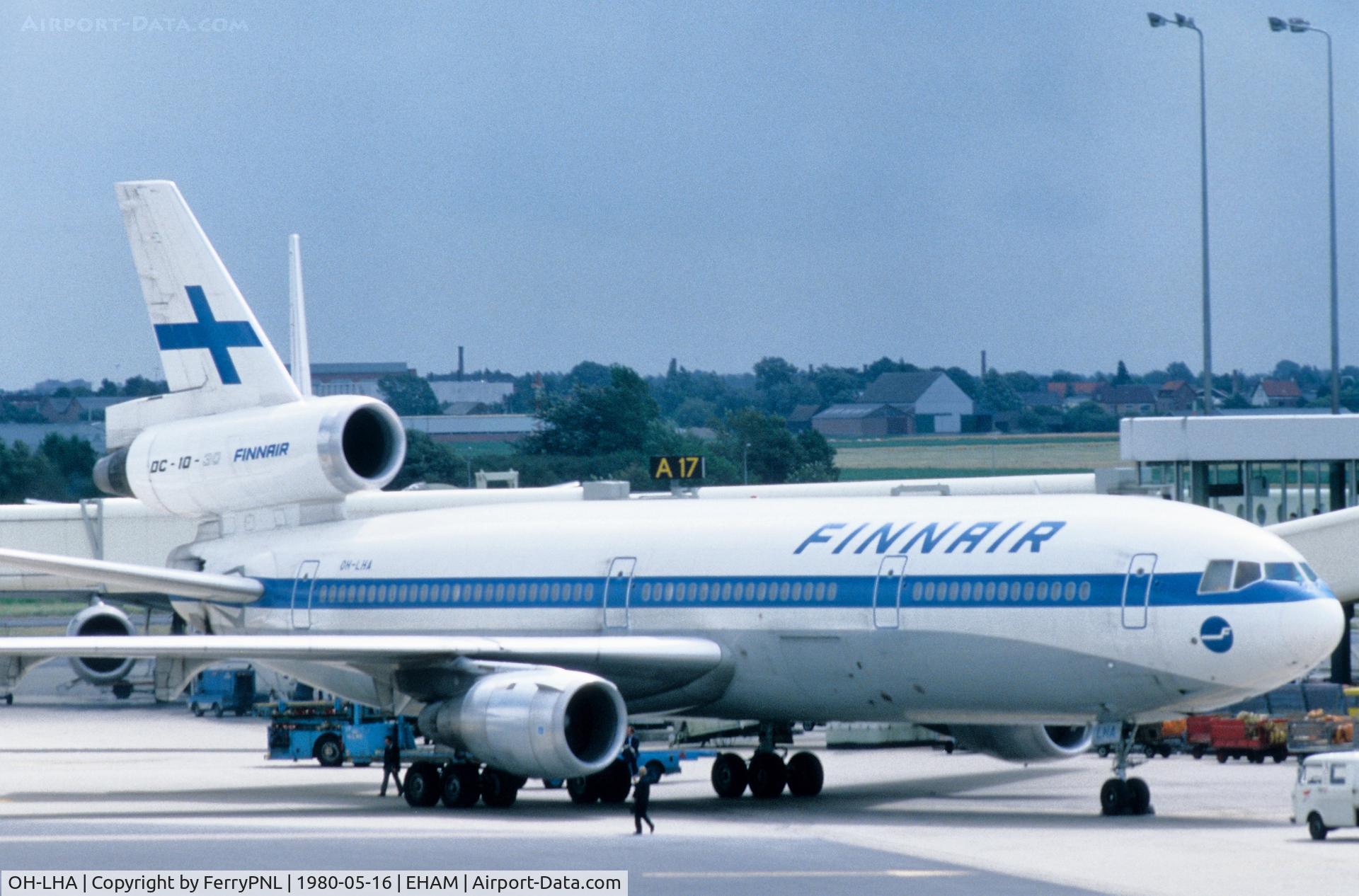 OH-LHA, 1974 McDonnell Douglas DC-10-30 C/N 47956, Finnair DC-10-30 at intermediate stop in AMS