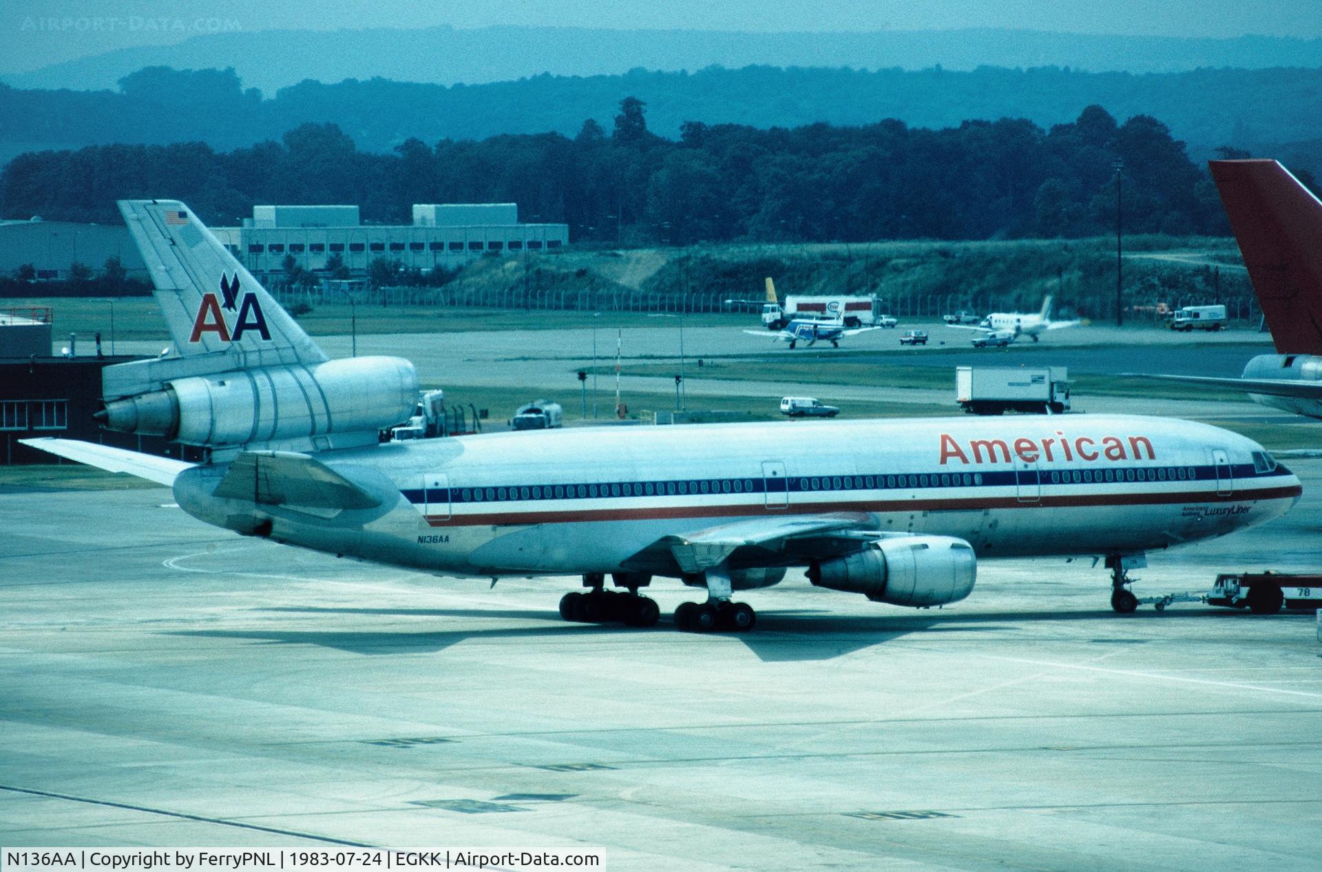 N136AA, 1973 Douglas DC-10-30 C/N 47846, American DC-10-30 service from MIA