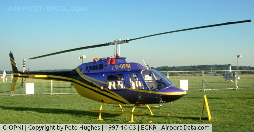 G-OPNI, 1967 Bell 206B JetRanger II C/N 83, G-OPNI JetRanger at Redhill Helitech 1997