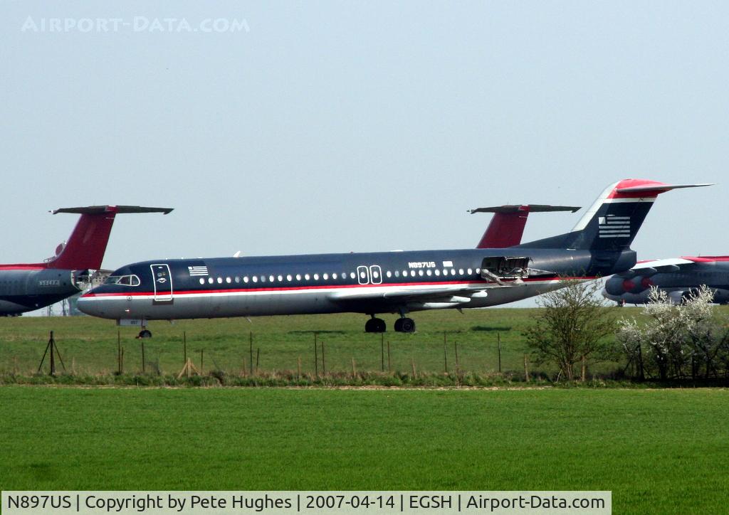 N897US, 1992 Fokker 100 (F-28-0100) C/N 11392, N897US Fokker 100, end of days, Norwich