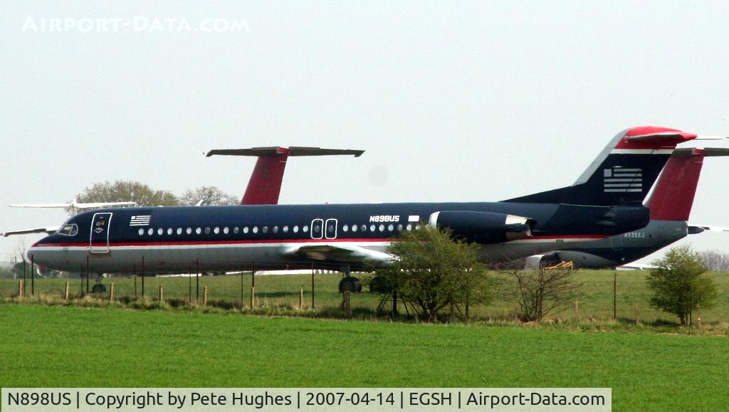 N898US, 1992 Fokker 100 (F-28-0100) C/N 11398, N898US Fokker 100 end of days, Norwich