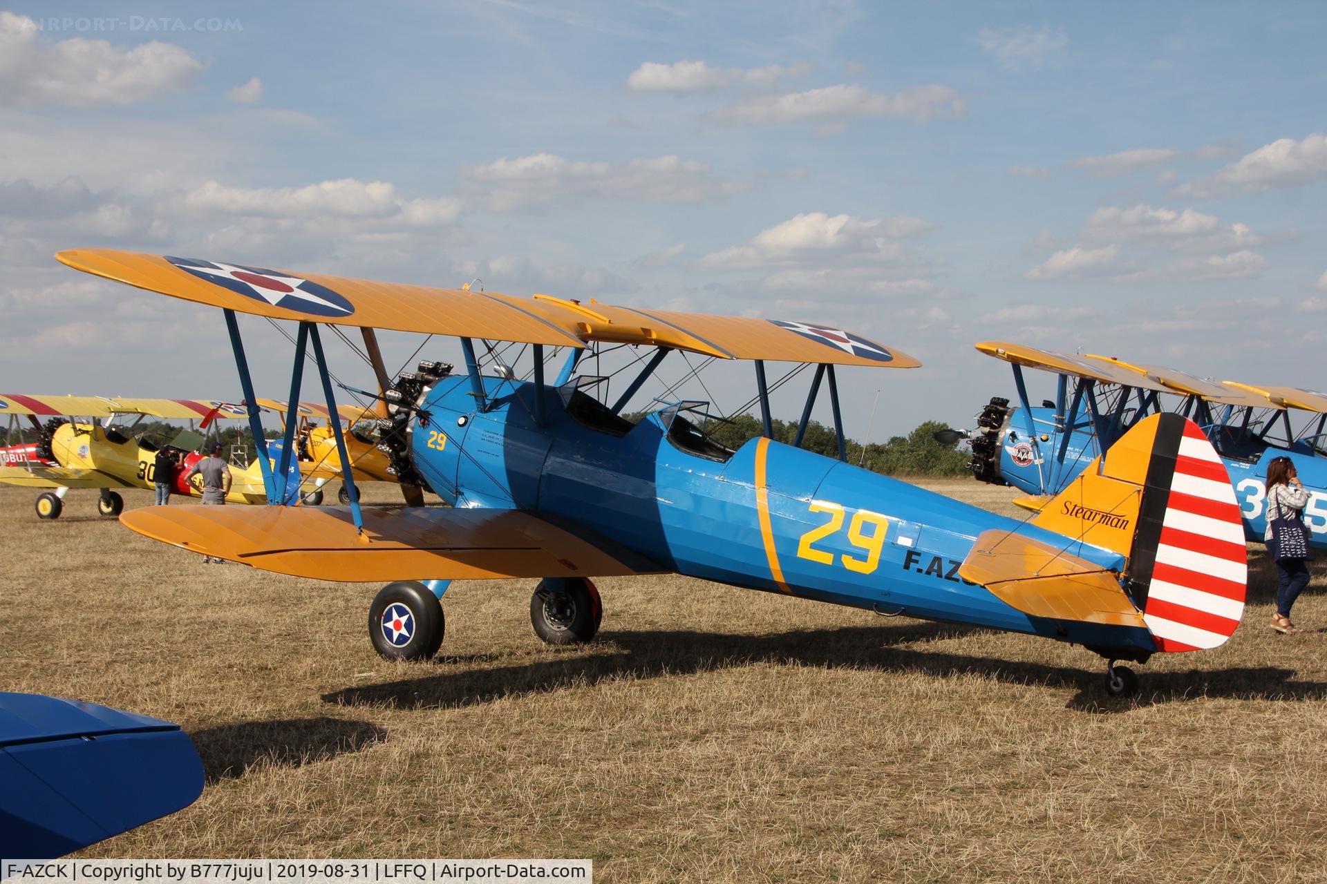 F-AZCK, 1941 Boeing A75N1 (PT-17) C/N 75-1653, Stearman Fly-in 2019