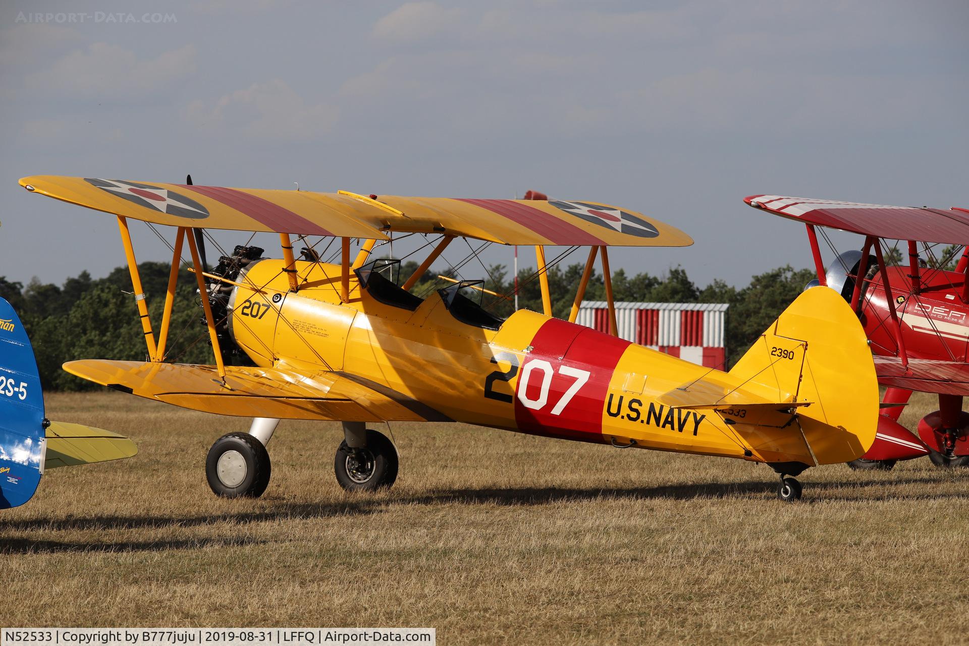 N52533, Boeing A75N1(PT17) C/N 75-2390, Stearman Fly-in 2019