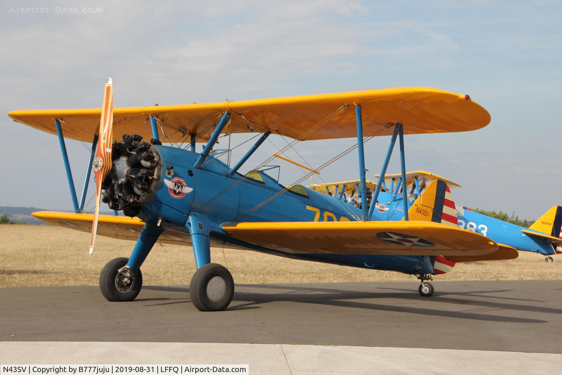 N43SV, 1945 Boeing E75 C/N 75-5541, Stearman Fly-in 2019