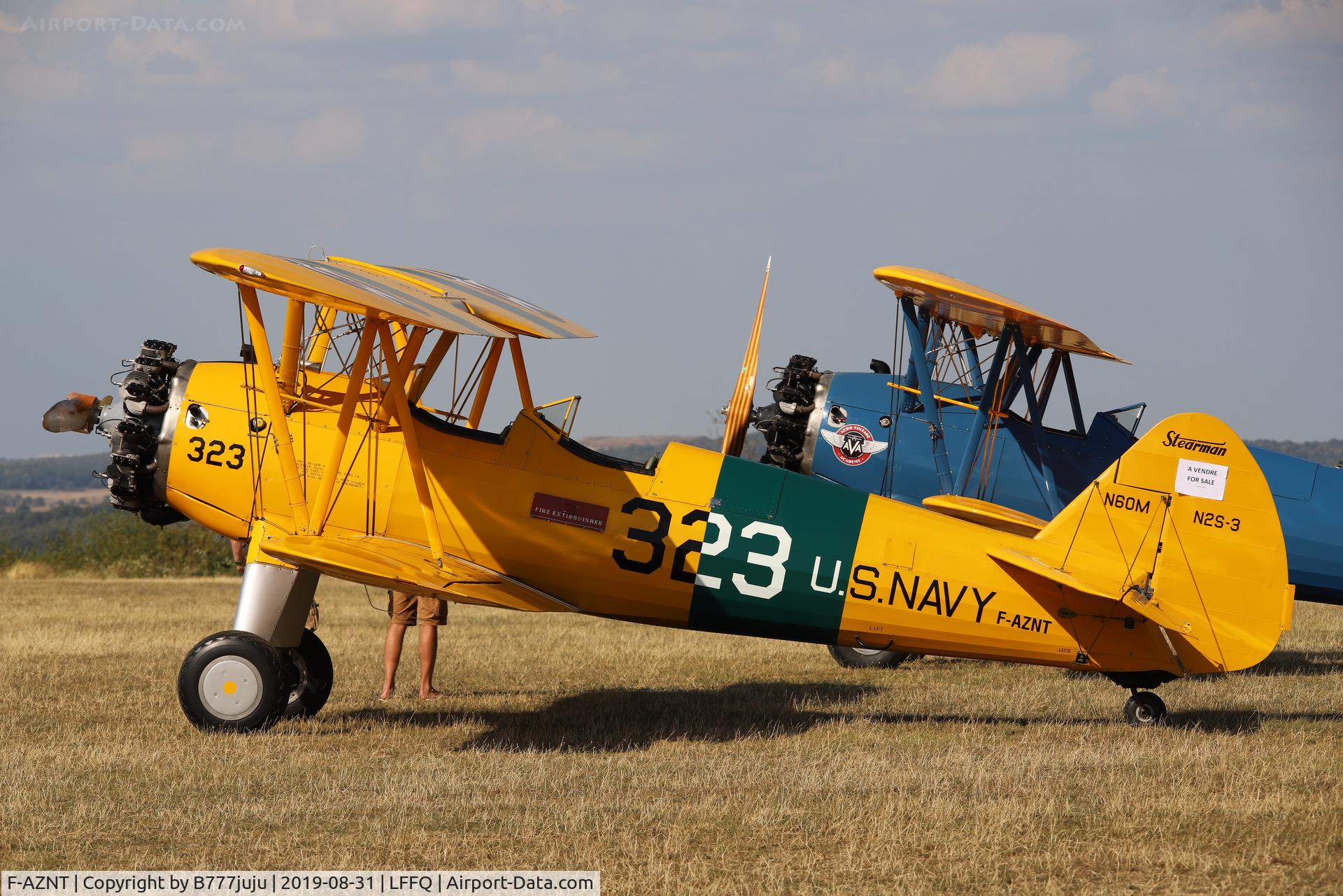 F-AZNT, 1943 Boeing A75N1 (PT-17) C/N 75-4572, Stearman Fly-in 2019