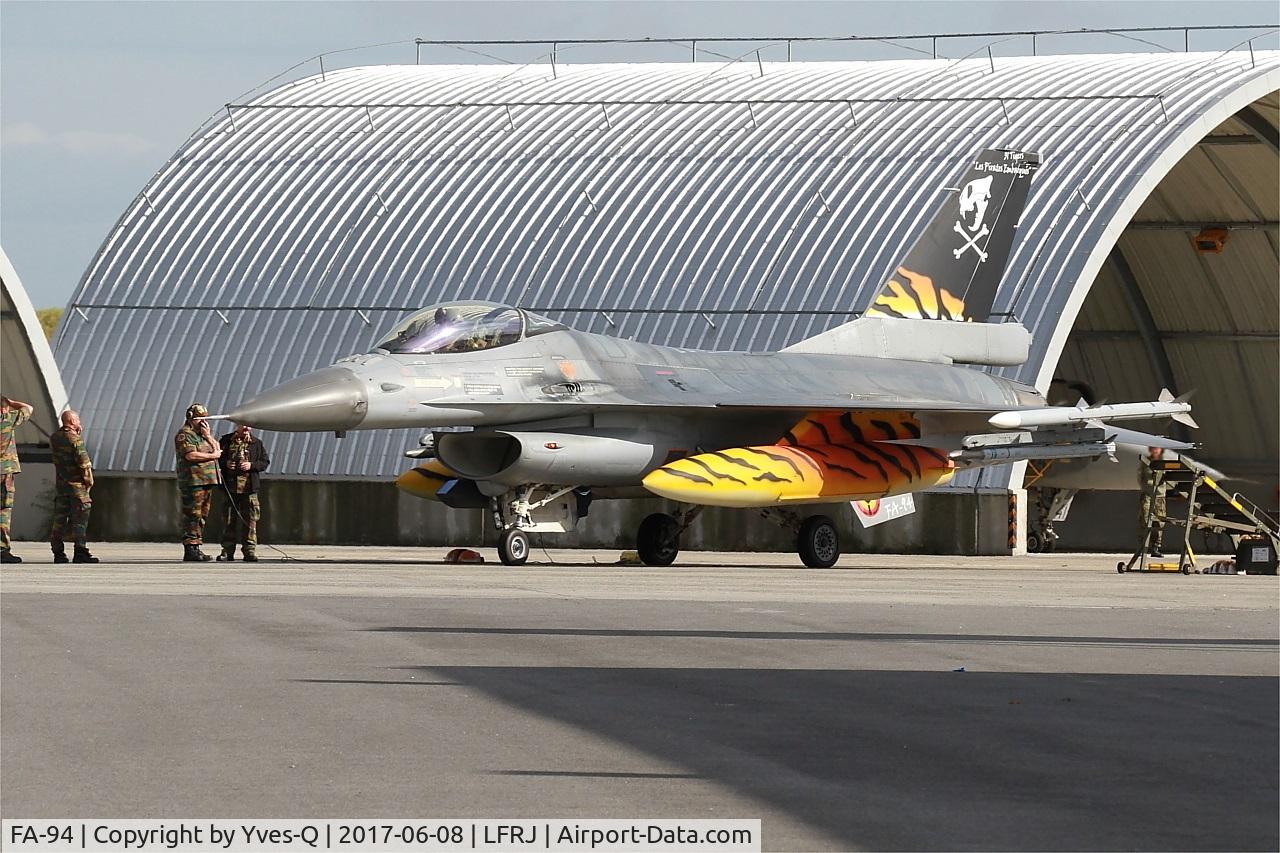 FA-94, SABCA F-16AM Fighting Falcon C/N 6H-94, SABCA F-16AM Fighting Falcon, Flight line, Landivisiau Naval Air Base (LFRJ) Tiger Meet 2017