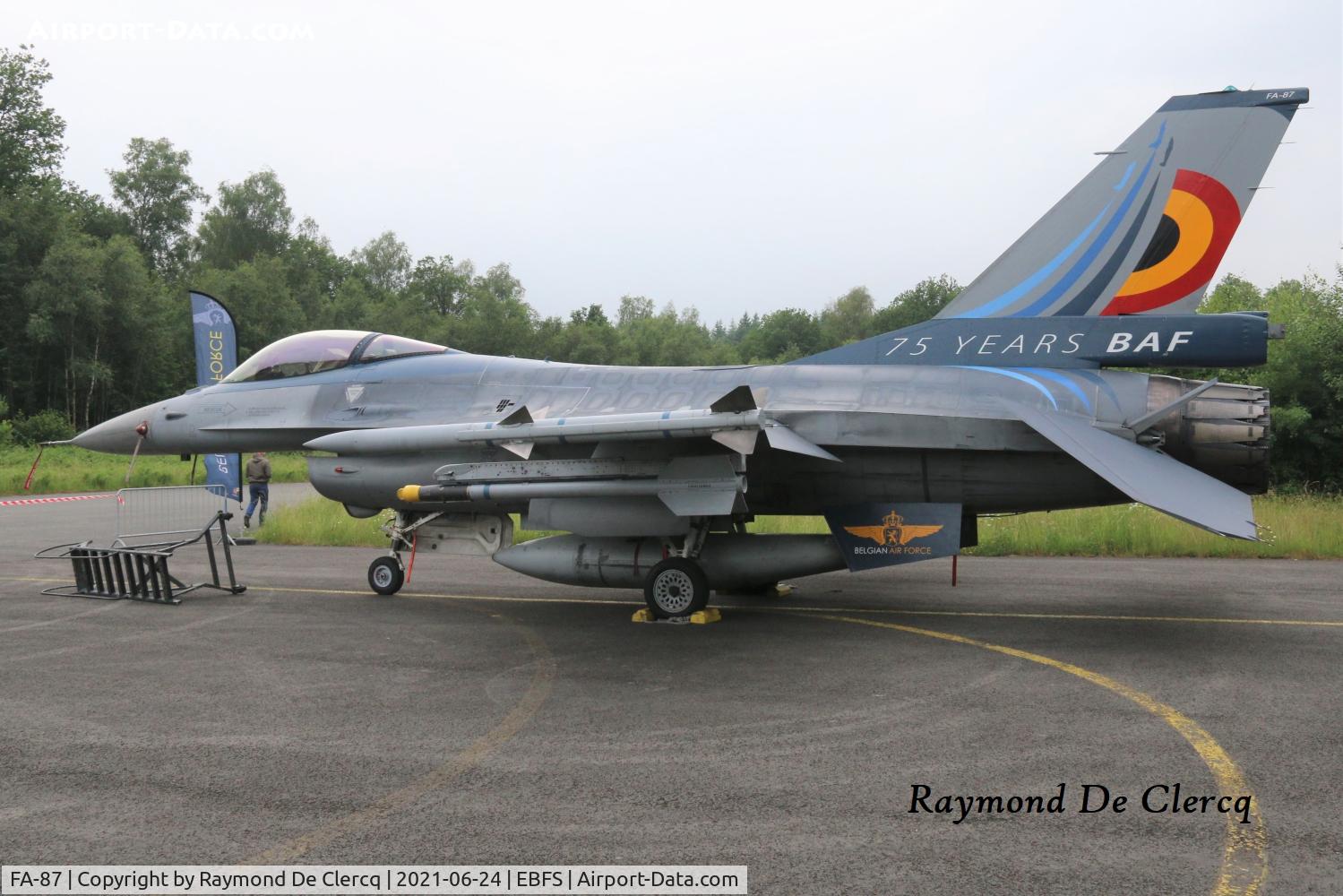 FA-87, SABCA F-16AM Fighting Falcon C/N 6H-87, Special paint 75 years Belgian Air Force.