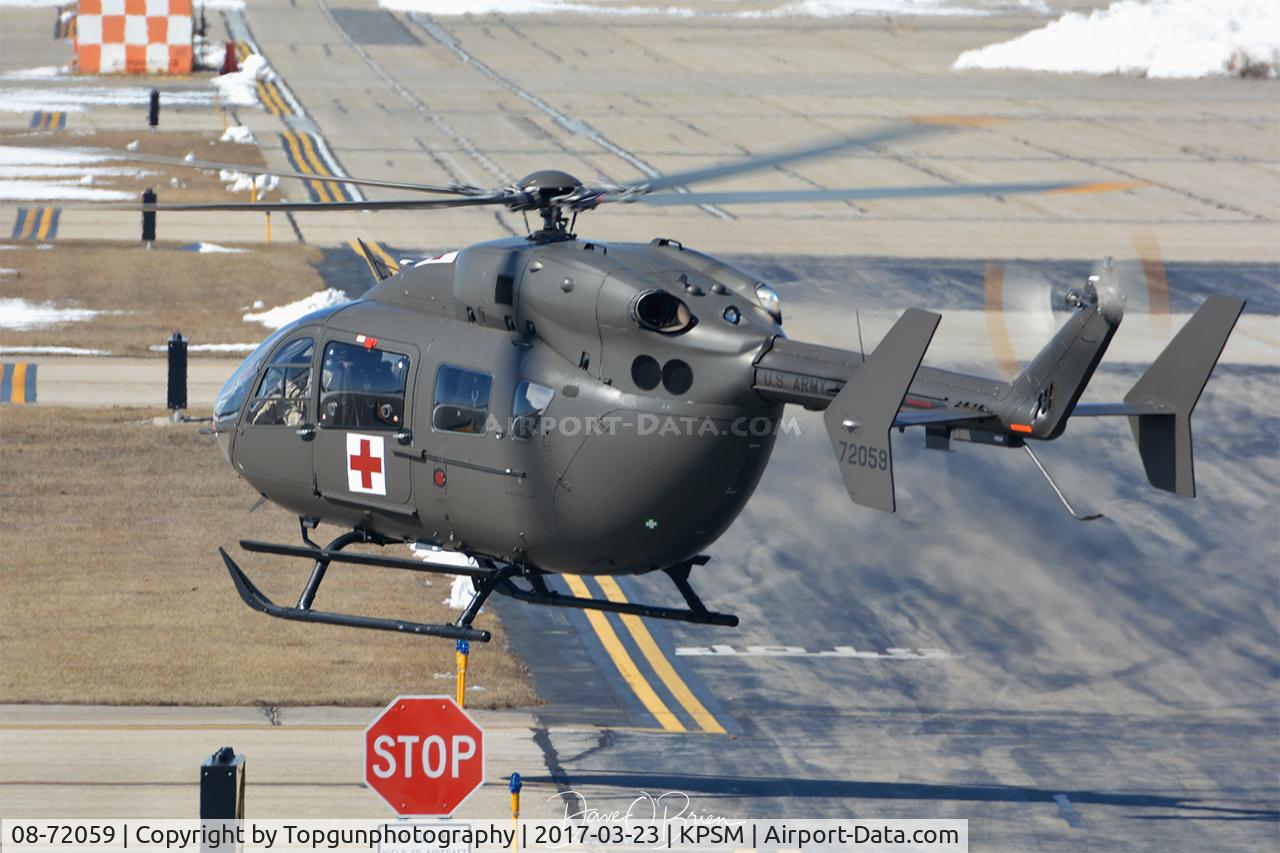 08-72059, 2008 Eurocopter UH-72A Lakota C/N 9225, Departing to head back to KBTV
