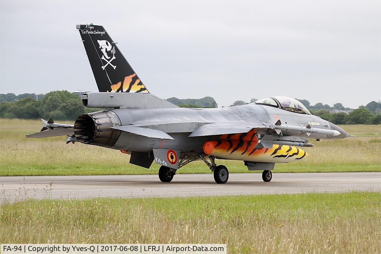 FA-94, SABCA F-16AM Fighting Falcon C/N 6H-94, SABCA F-16AM Fighting Falcon, Taxiing to flight line, Landivisiau Naval Air Base (LFRJ) Tiger Meet 2017