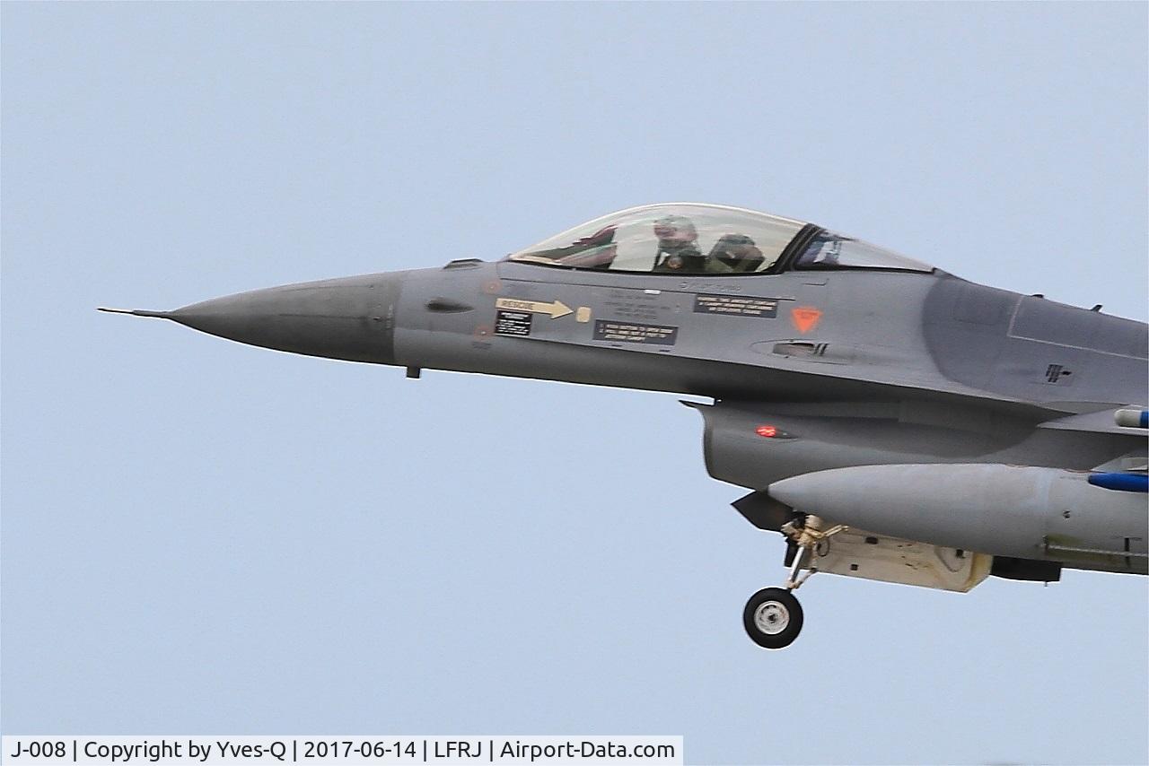 J-008, General Dynamics F-16AM Fighting Falcon C/N 6D-164, General Dynamics F-16AM Fighting Falcon, Take off rwy 26, Landivisiau Naval Air Base (LFRJ) Tiger Meet 2017
