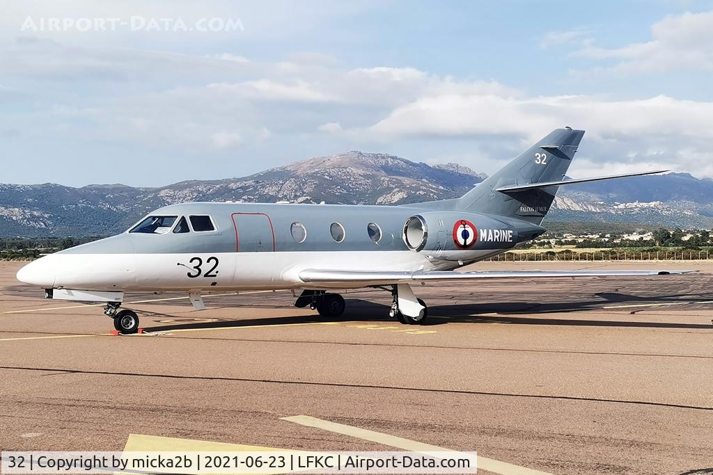 32, 1974 Dassault Falcon 10MER C/N 32, Parked