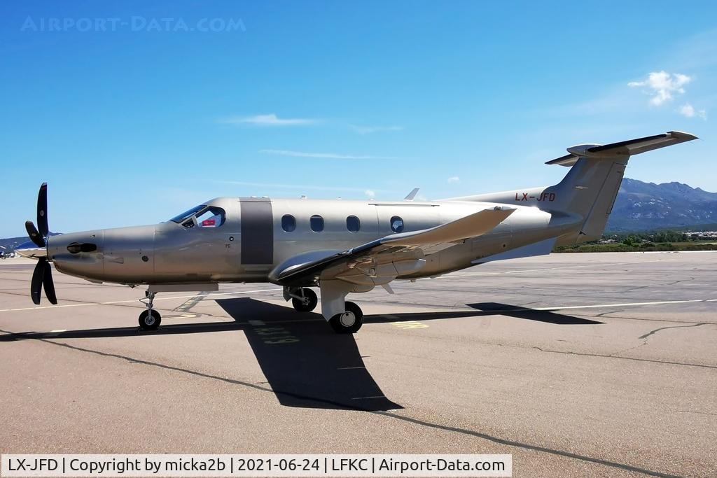 LX-JFD, 2018 Pilatus PC-12/47E C/N 1787, Parked