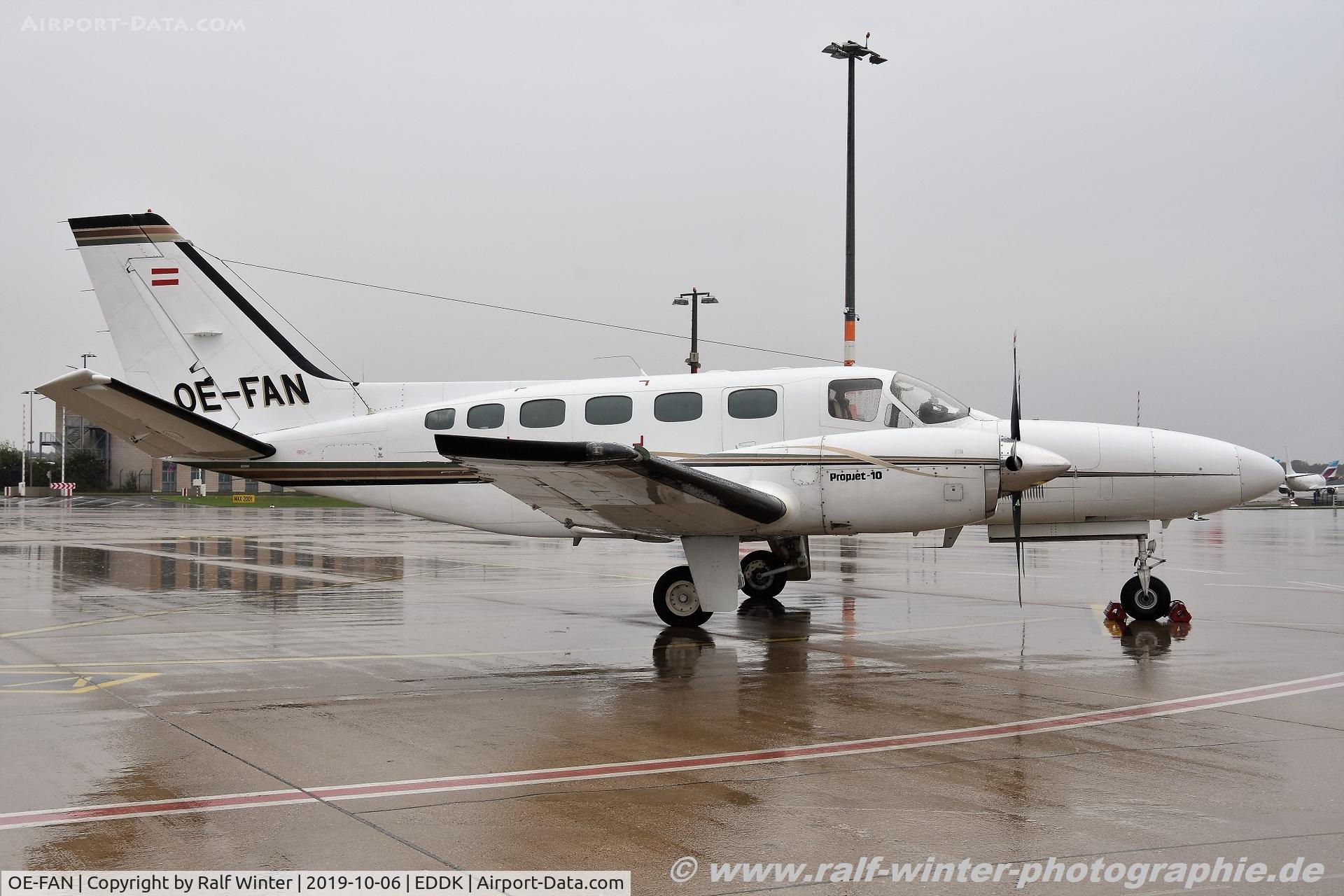 OE-FAN, Cessna 441 Conquest II C/N 441-0242, Cessna 441 Conquest 2 - B4 BCF BACH Flugbetriebs GmbH - 441-0242 - OE-FAN - 06.10.2019 - CGN