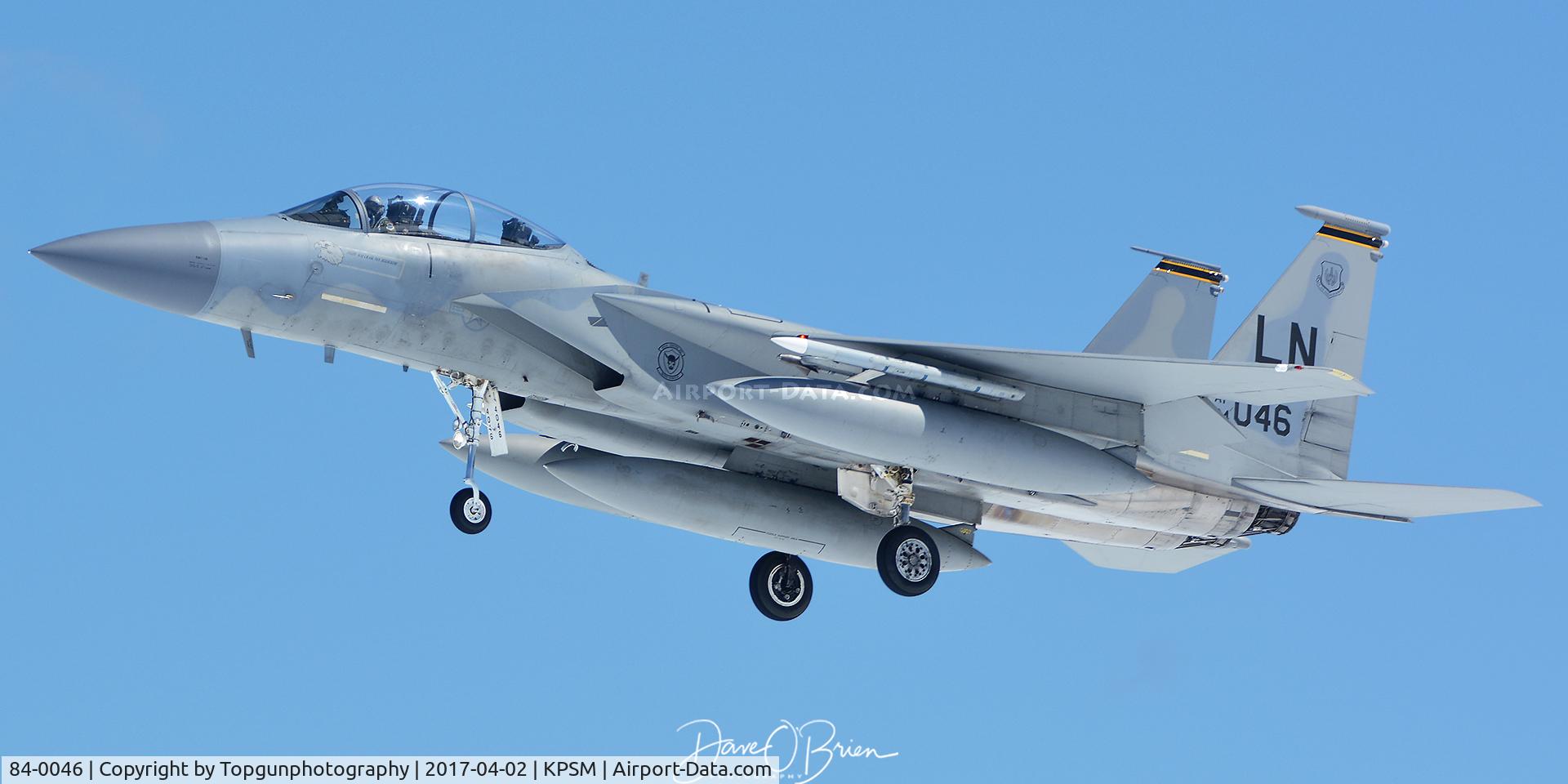 84-0046, 1984 McDonnell Douglas F-15D Eagle C/N 0942/D054, HITMAN11, 2nd group from Lakenheath arriving