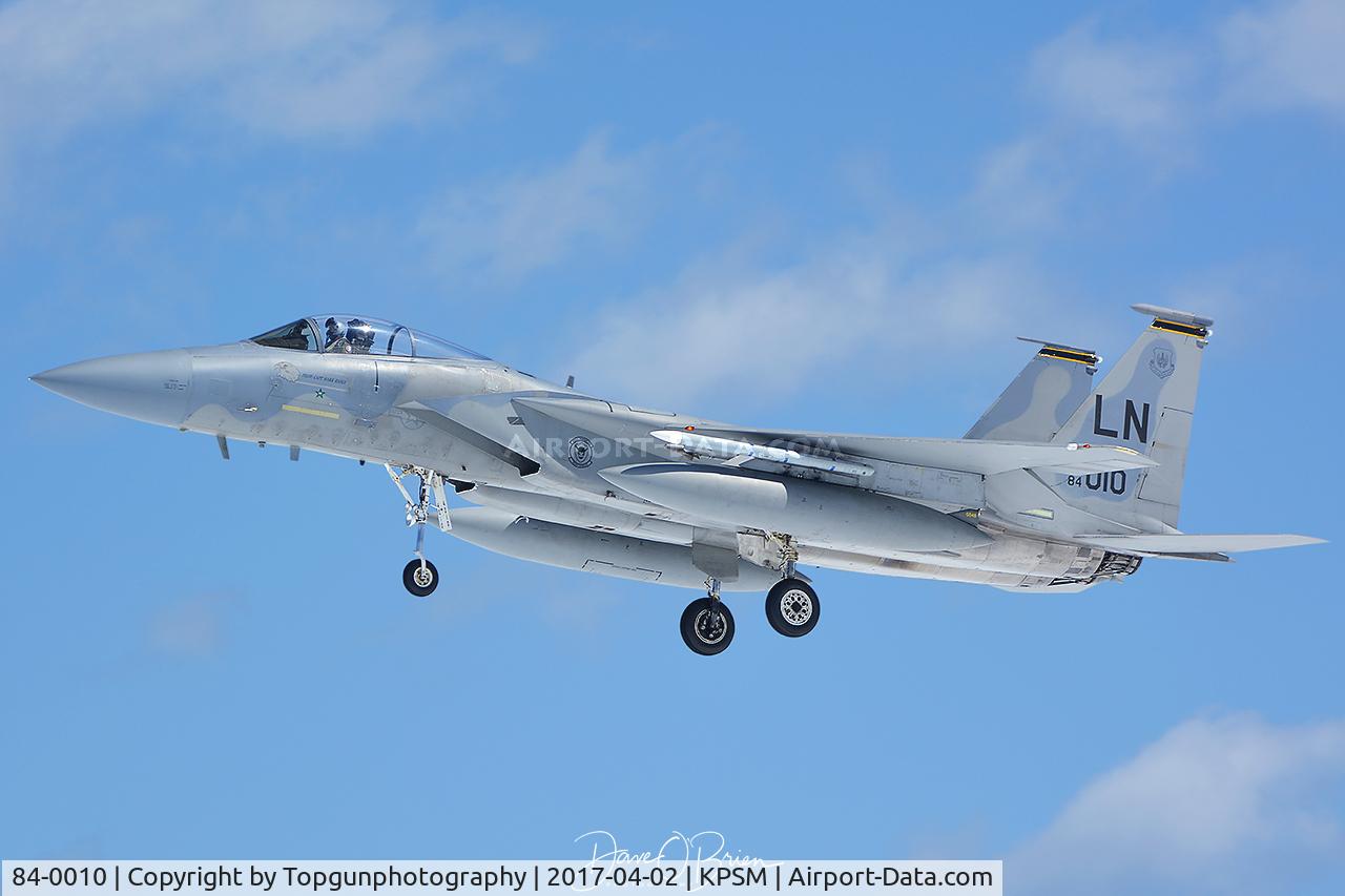 84-0010, 1984 McDonnell Douglas F-15C Eagle C/N 0919/C313, HITMAN15 displaying a single MIG Kill