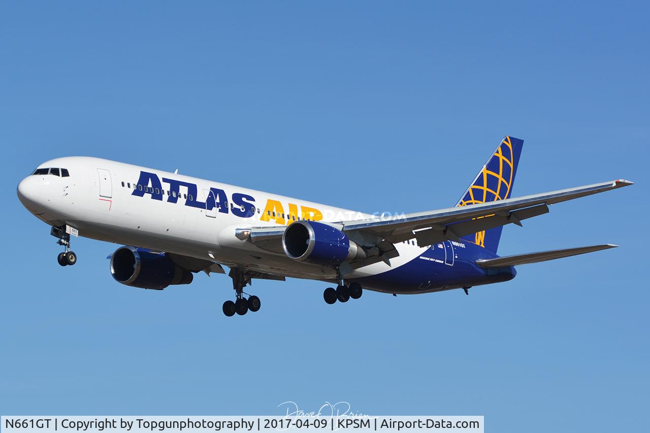 N661GT, 1999 Boeing 767-36N/SF C/N 30110, ATLAS flight inbound