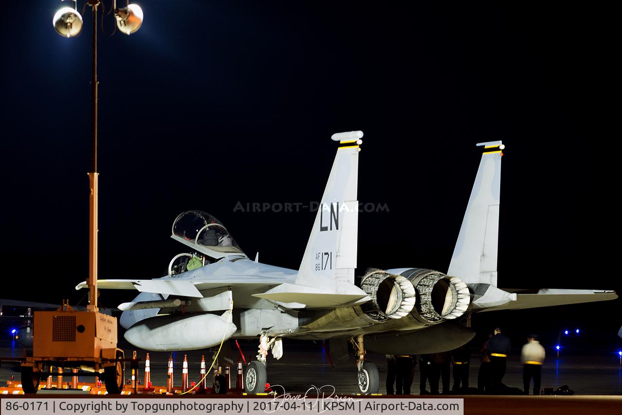 86-0171, 1986 McDonnell Douglas F-15C Eagle C/N 1020/C399, ZERO Dark 30 for a launch that didn't happen.