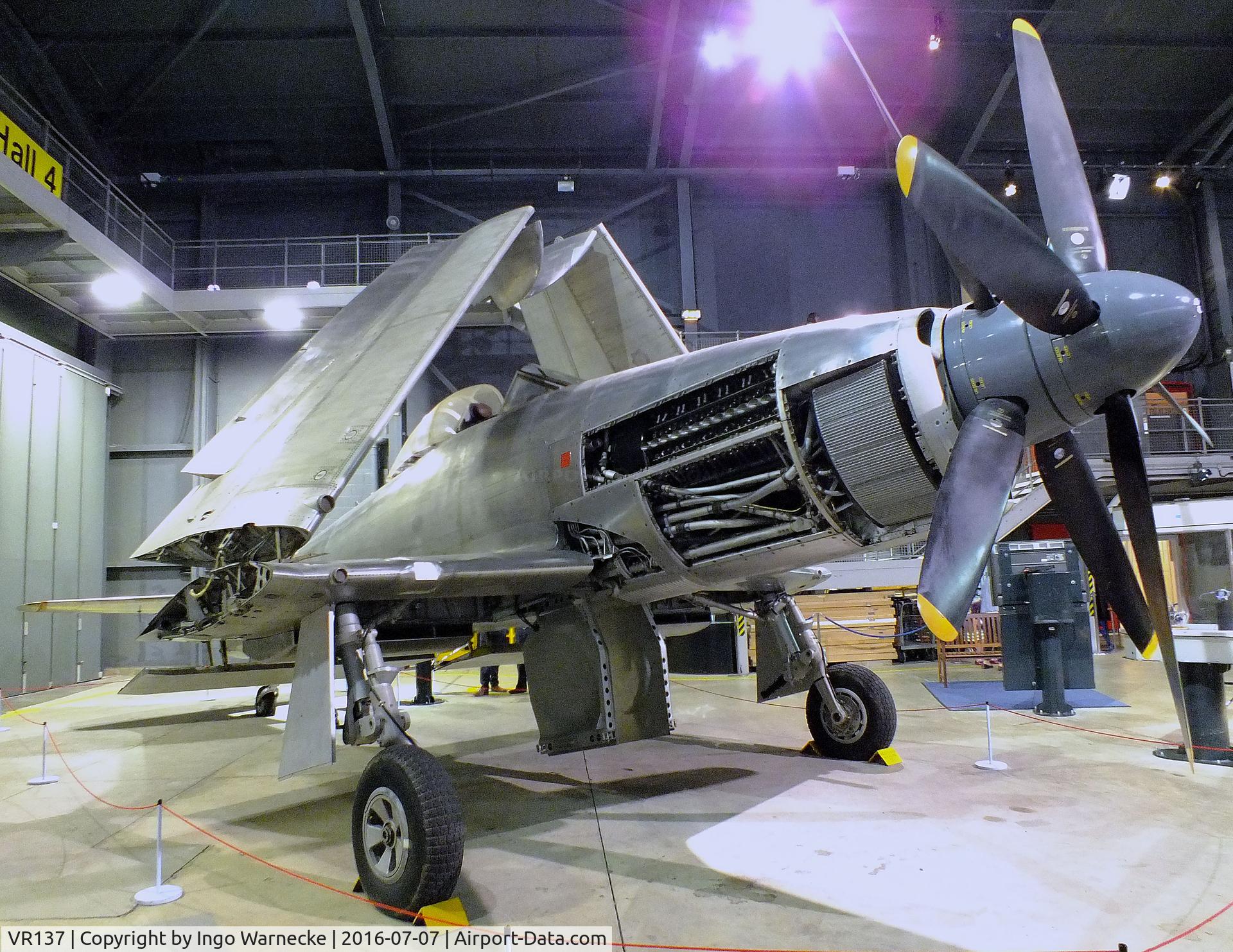 VR137, 1947 Westland Wyvern TF1 C/N Not known, Westland Wyvern TF1 (pre-production aircraft with RR Eagle piston engine) at the FAA Museum, Yeovilton