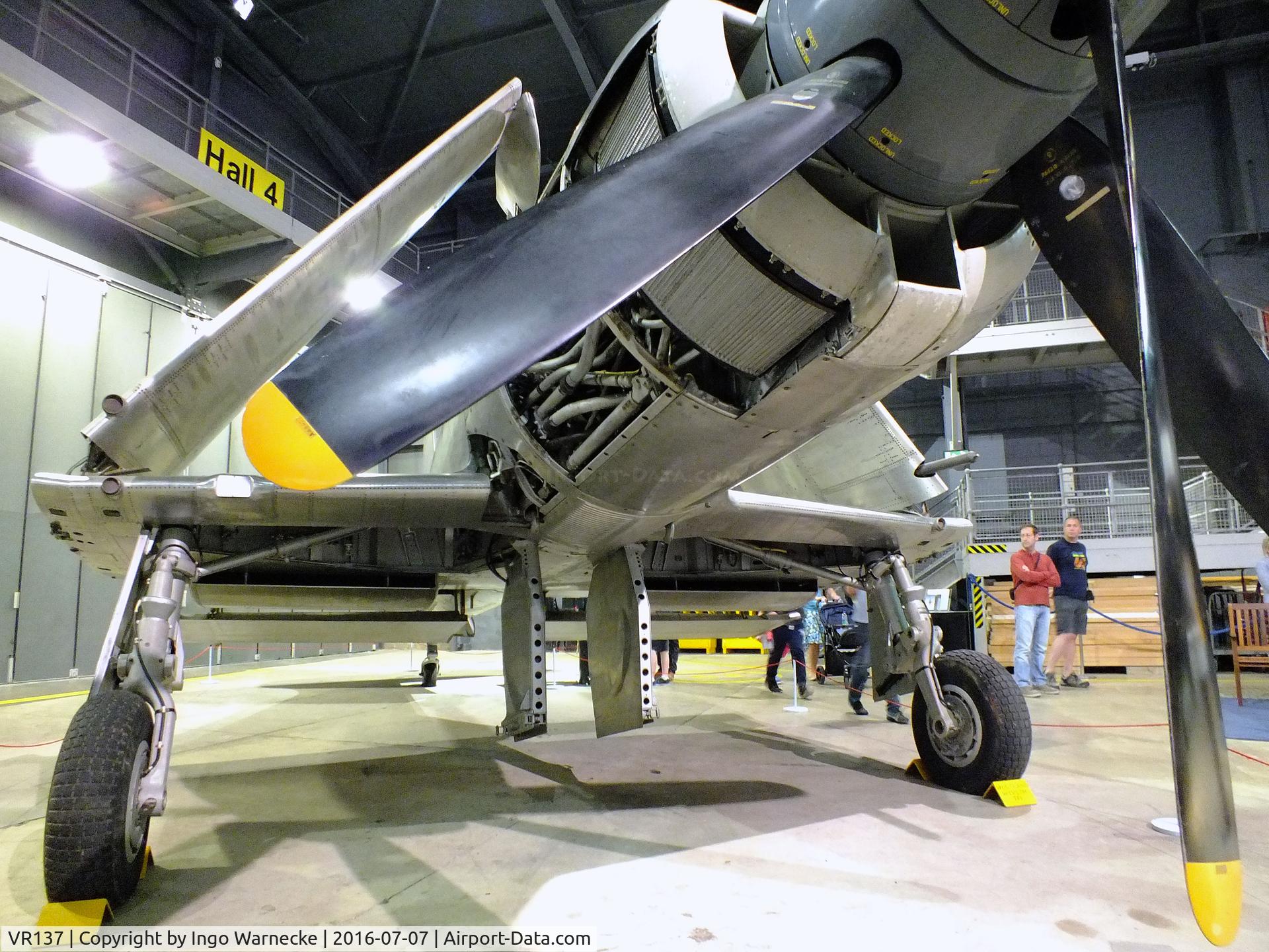 VR137, 1947 Westland Wyvern TF1 C/N Not known, Westland Wyvern TF1 (pre-production aircraft with RR Eagle piston engine) at the FAA Museum, Yeovilton