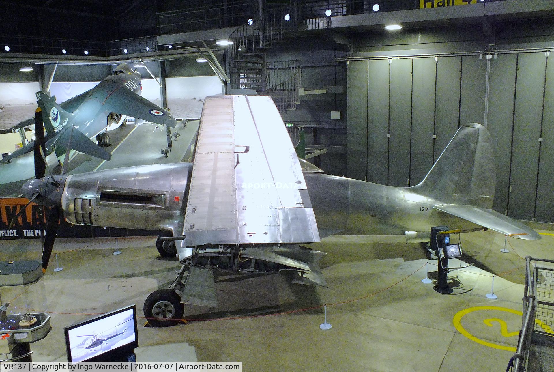 VR137, 1947 Westland Wyvern TF1 C/N Not known, Westland Wyvern TF1 (pre-production aircraft with RR Eagle piston engine) at the FAA Museum, Yeovilton