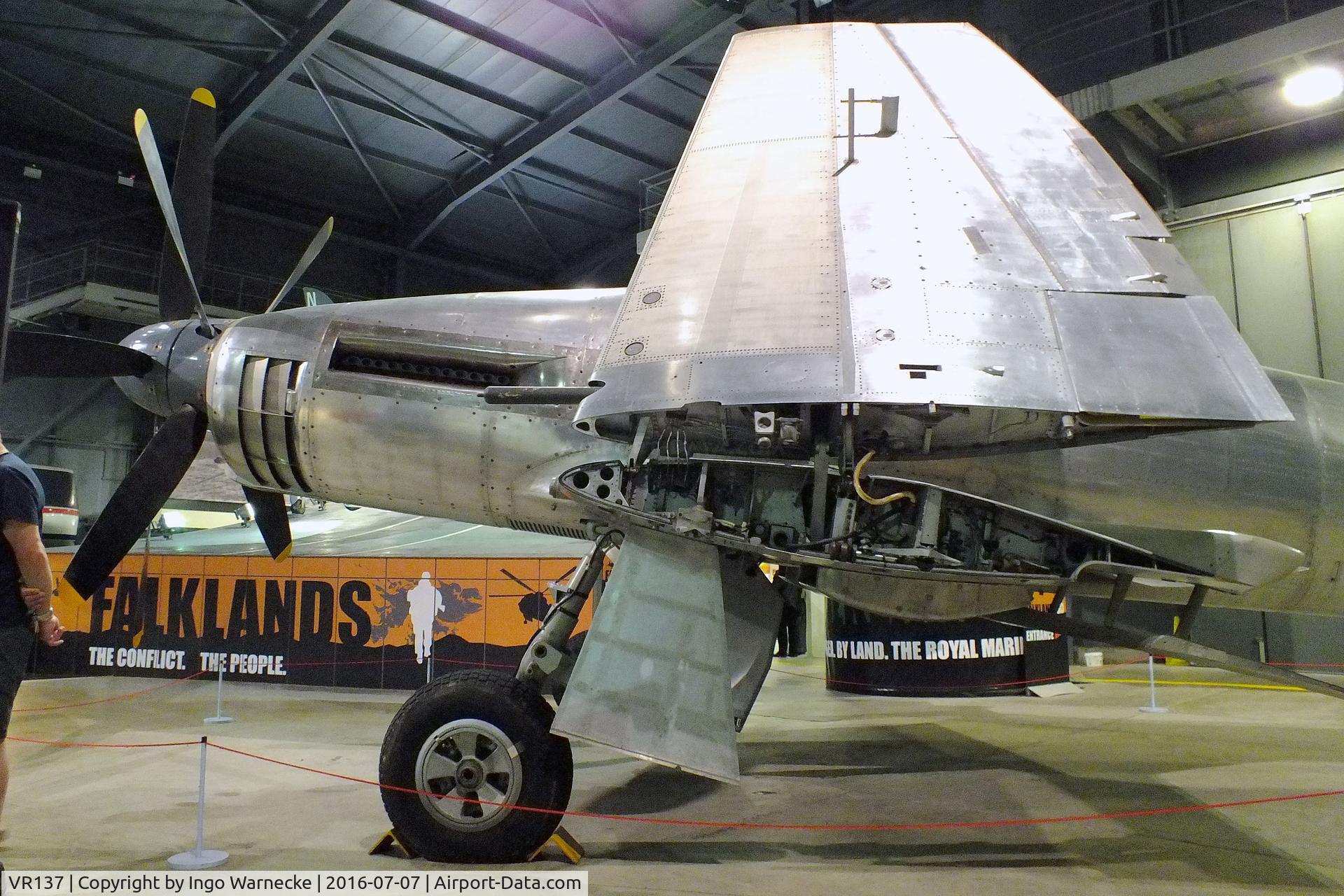 VR137, 1947 Westland Wyvern TF1 C/N Not known, Westland Wyvern TF1 (pre-production aircraft with RR Eagle piston engine) at the FAA Museum, Yeovilton
