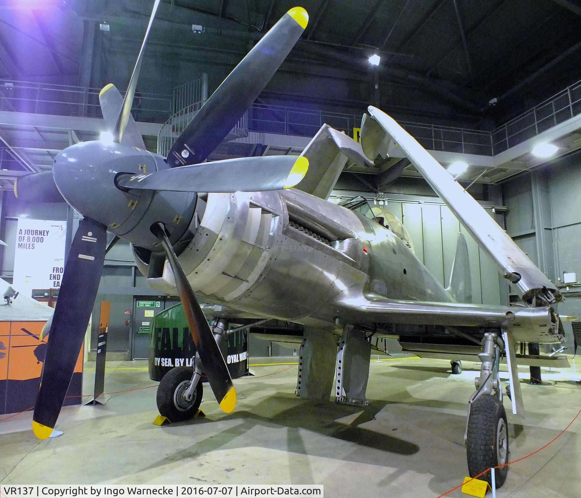 VR137, 1947 Westland Wyvern TF1 C/N Not known, Westland Wyvern TF1 (pre-production aircraft with RR Eagle piston engine) at the FAA Museum, Yeovilton