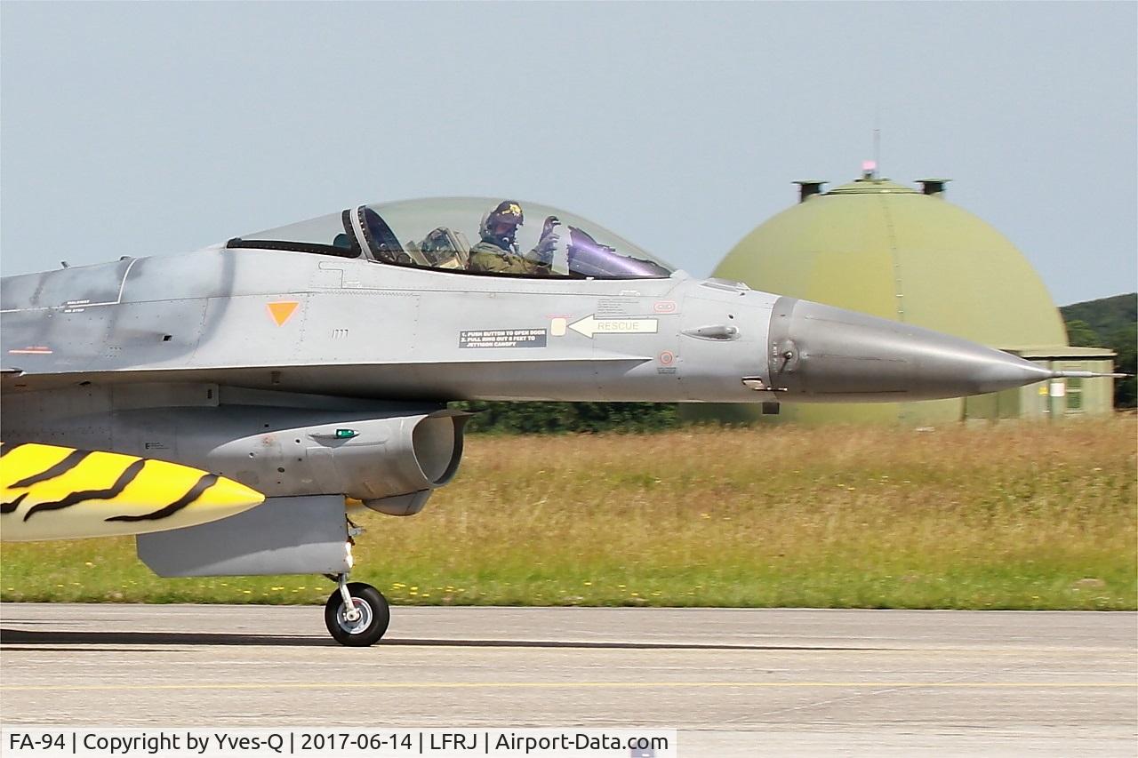 FA-94, SABCA F-16AM Fighting Falcon C/N 6H-94, SABCA F-16AM Fighting Falcon, Taxiing to flight line, Landivisiau Naval Air Base (LFRJ) Tiger Meet 2017