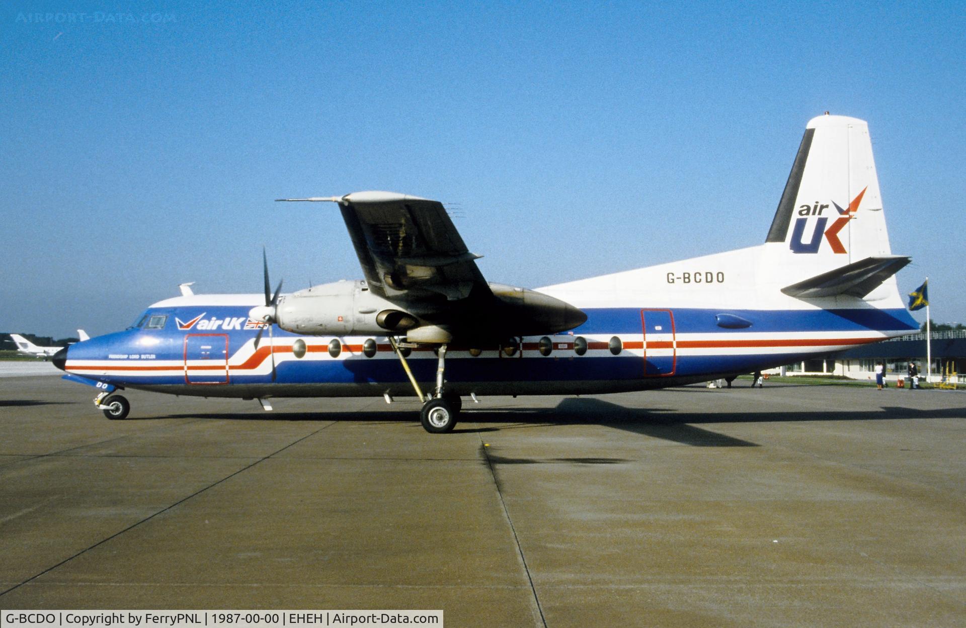 G-BCDO, 1963 Fokker F-27-200 Friendship C/N 10234, Air UK Fk27