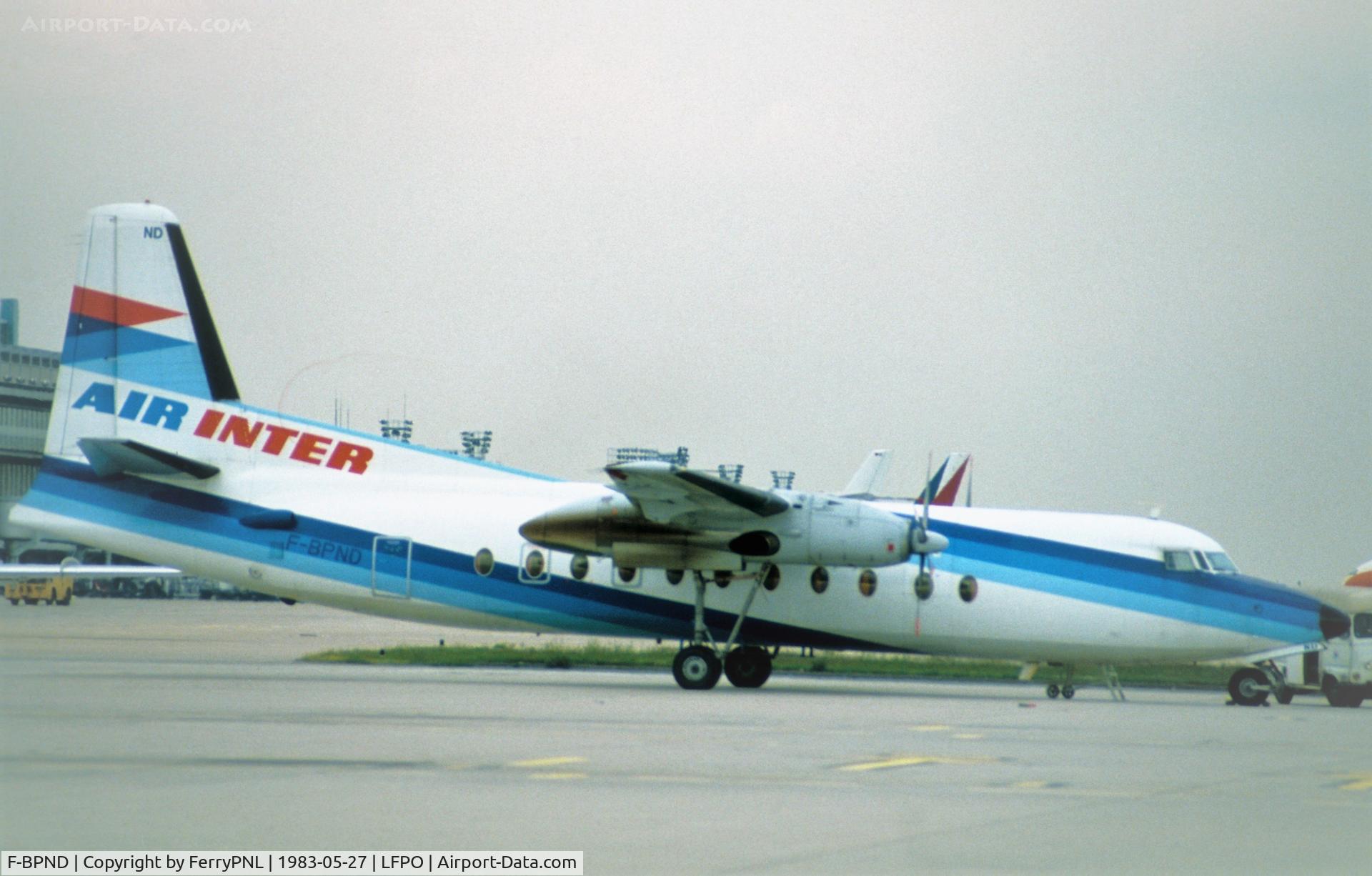 F-BPND, 1968 Fokker F-27-500 Friendship C/N 10372, Air Inter F27