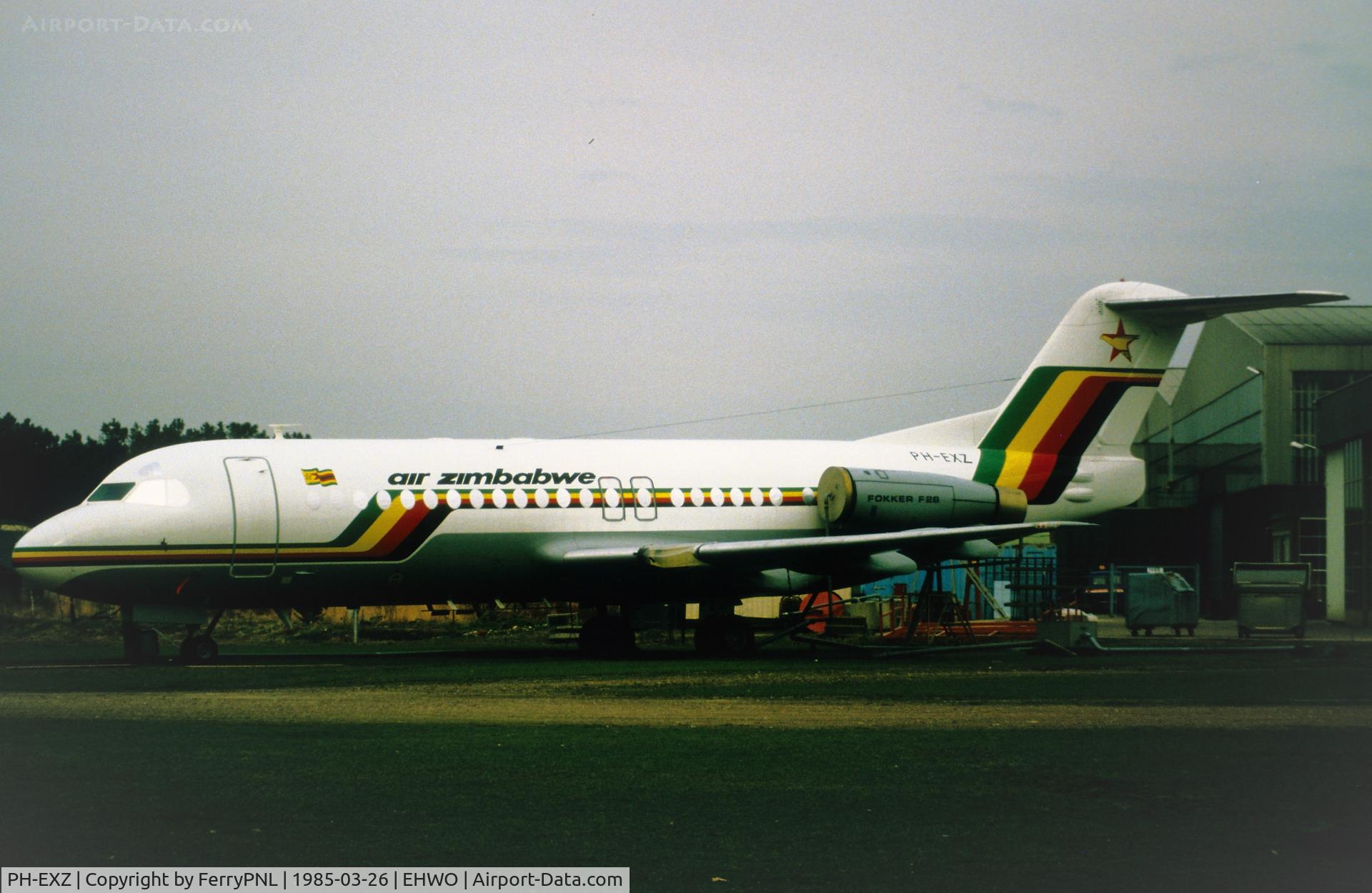PH-EXZ, 1984 Fokker F-28-4000 C/N 11220, Air Zimbabwe F28 stored at WOE as aircraft was never delivered. Sold to TAME in 1985.