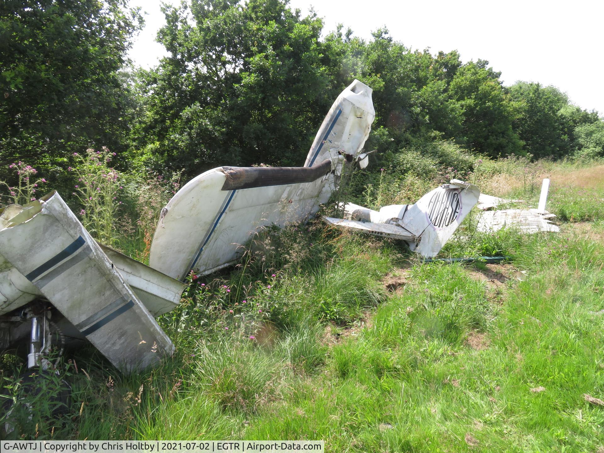 G-AWTJ, 1968 Reims F150J C/N 0419, Not too much left in the Elstree graveyard