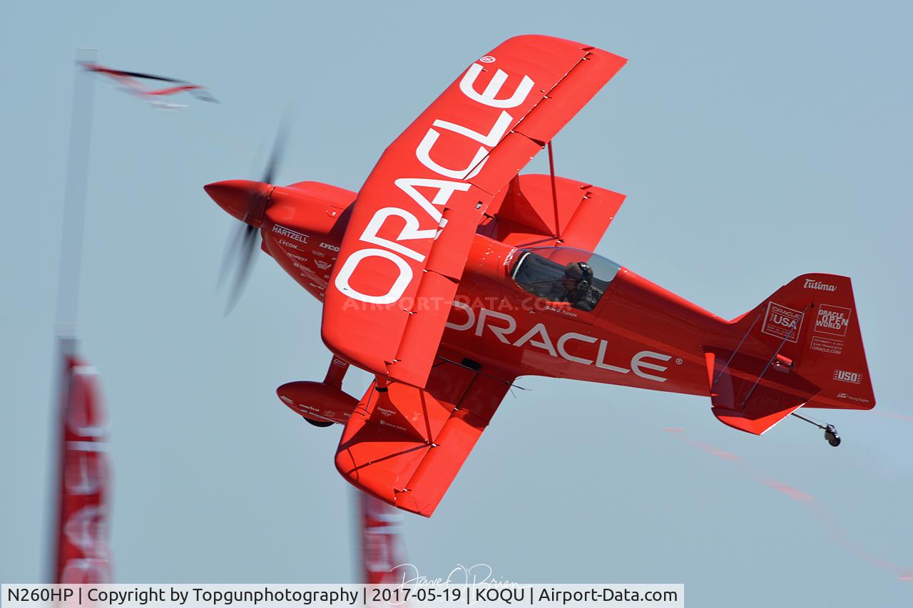 N260HP, 2010 Aviat Pitts S-1S C/N 0001, Sean D Tucker cutting the ribbon at RI 2017