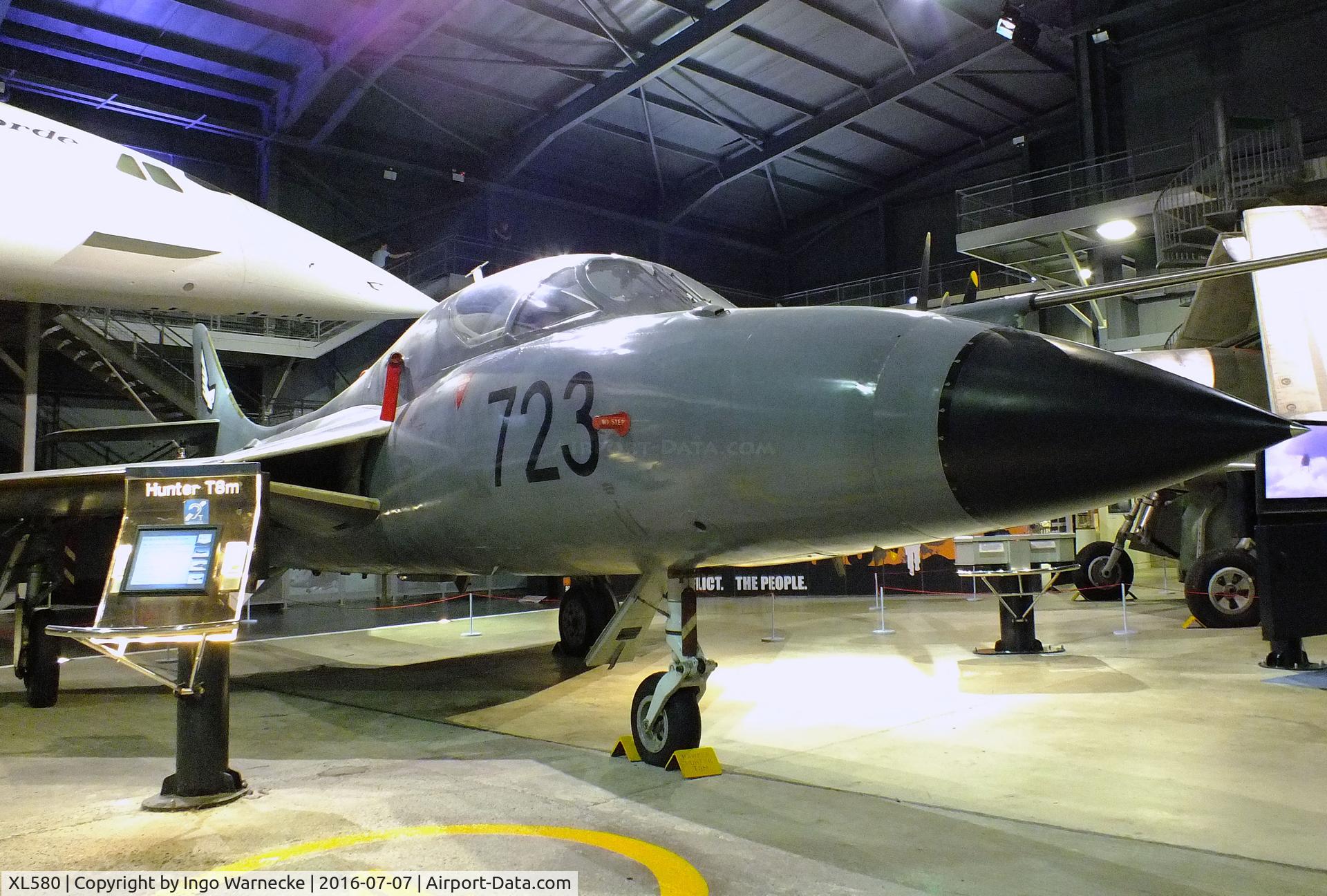 XL580, 1958 Hawker Hunter T.8M C/N 41H-693730, Hawker Hunter T8M at the FAA Museum, Yeovilton