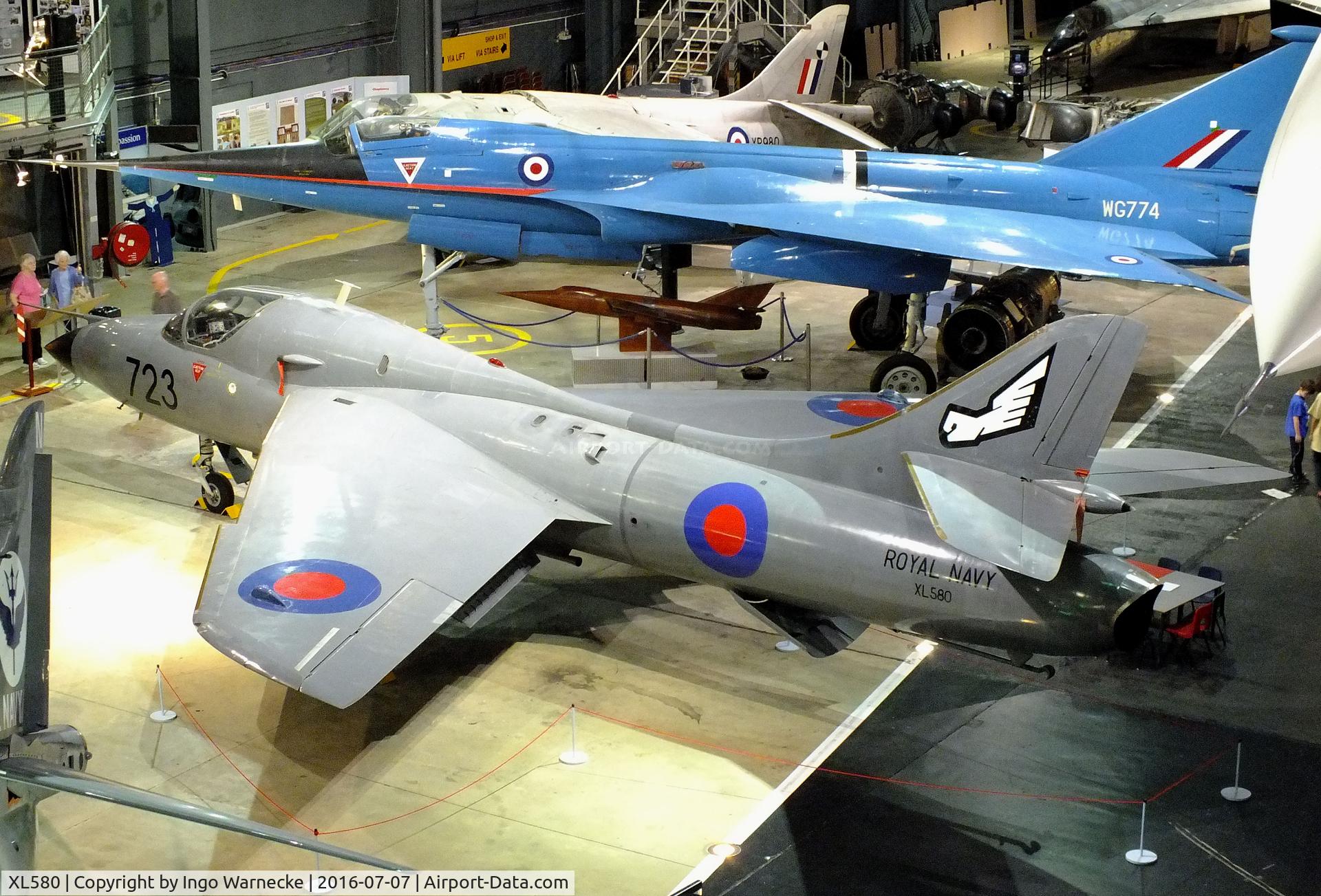XL580, 1958 Hawker Hunter T.8M C/N 41H-693730, Hawker Hunter T8M at the FAA Museum, Yeovilton