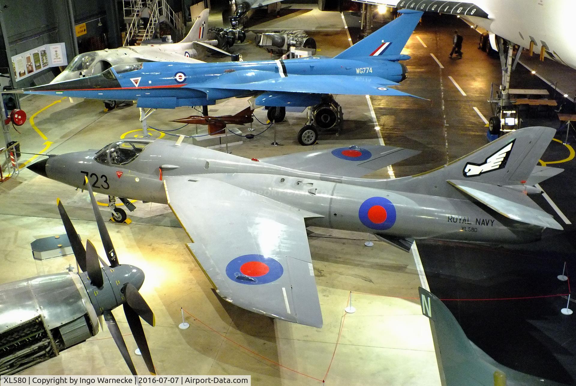 XL580, 1958 Hawker Hunter T.8M C/N 41H-693730, Hawker Hunter T8M at the FAA Museum, Yeovilton