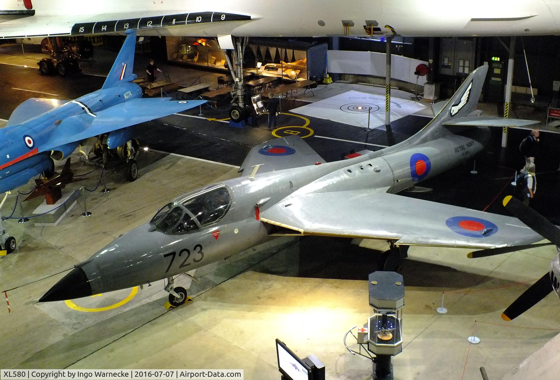 XL580, 1958 Hawker Hunter T.8M C/N 41H-693730, Hawker Hunter T8M at the FAA Museum, Yeovilton
