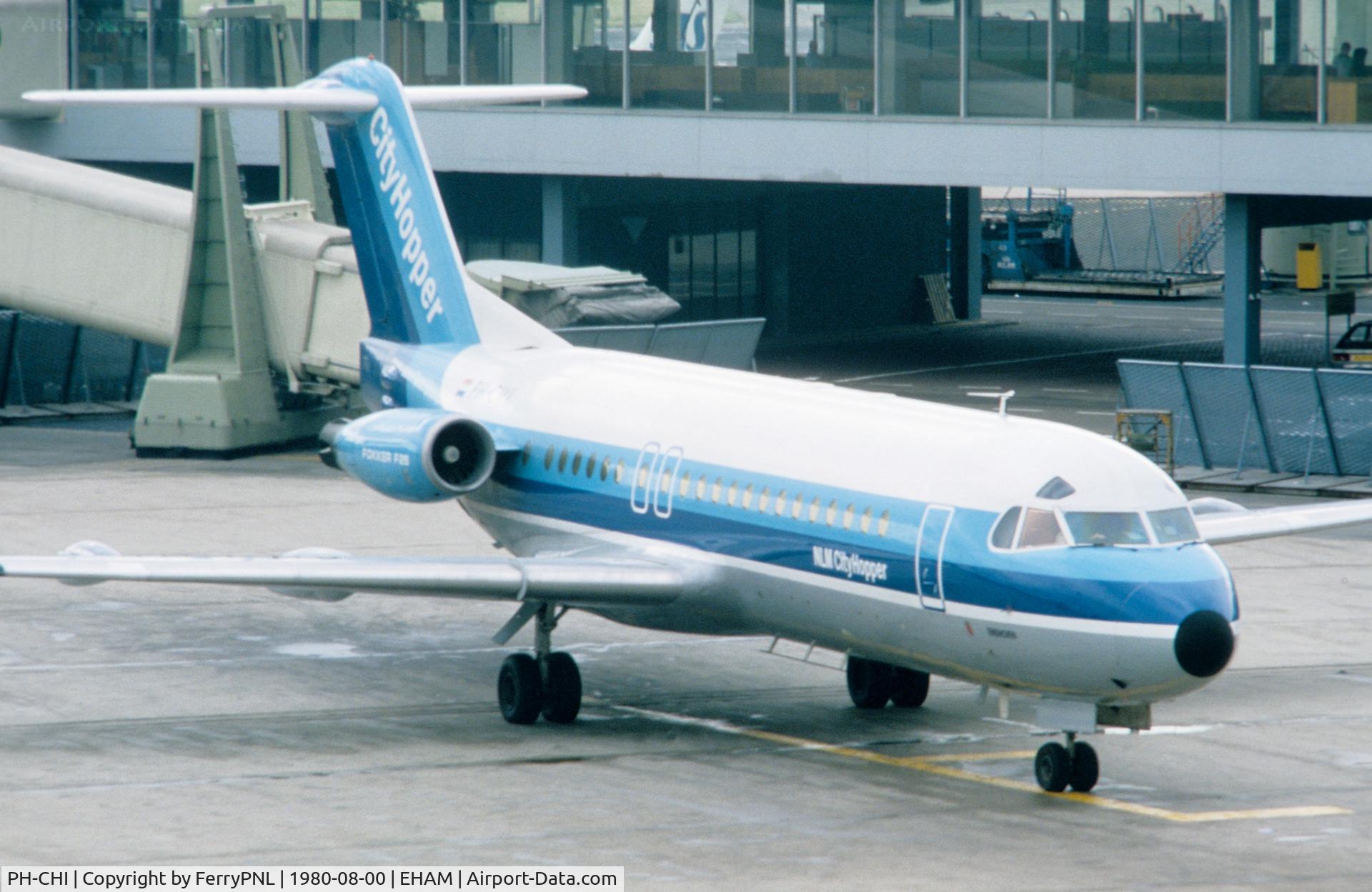 PH-CHI, 1979 Fokker F.28-4000 Fellowship C/N 11141, NLM F28, plane crashed near RTM in 1981