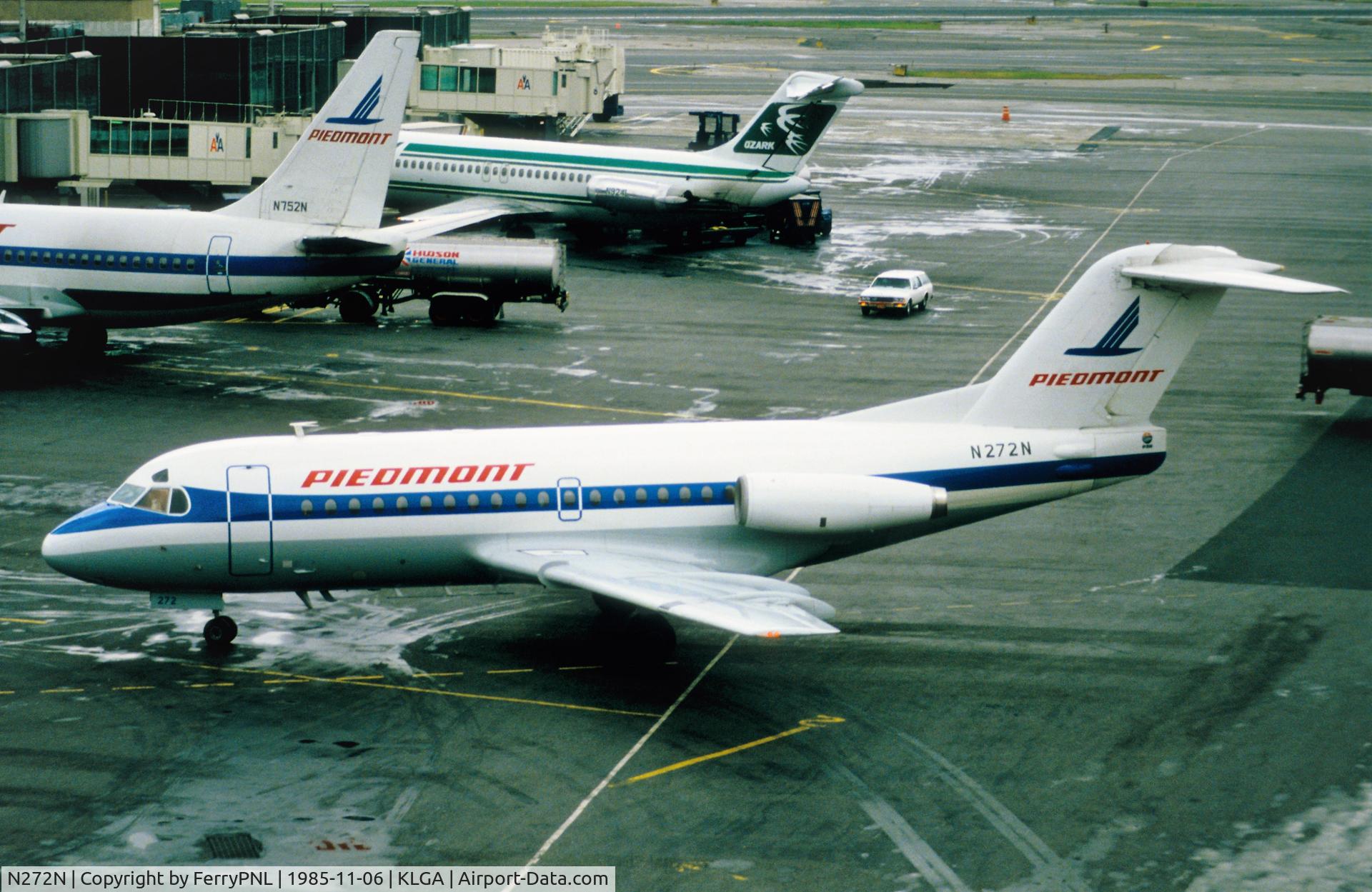N272N, 1976 Fokker F.28-1000 Fellowship C/N 11095, Arrival of Piedmont F28