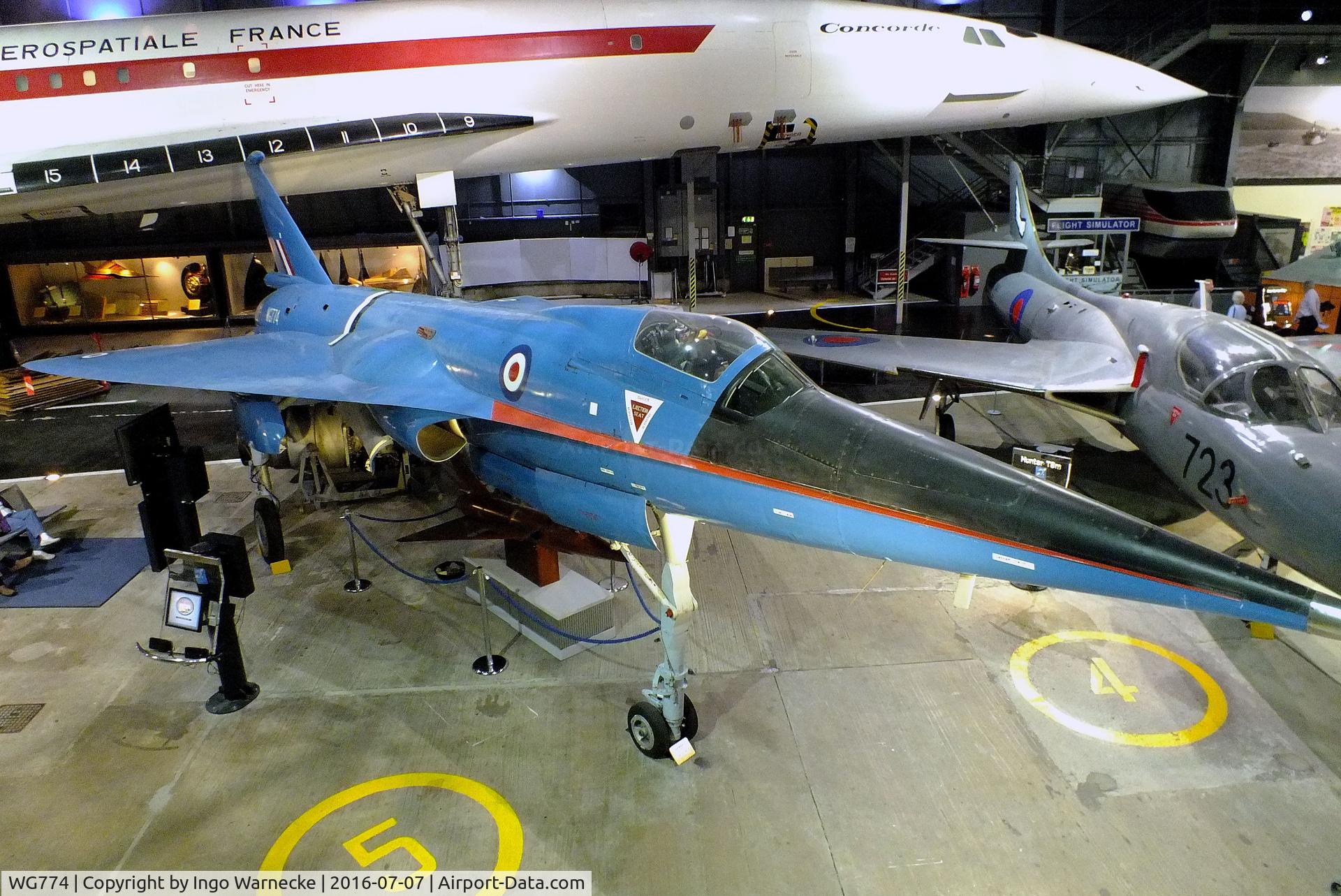 WG774, BAC 221 C/N F.9421, Fairey Delta FD2, converted to BAC 221 testbed for Concorde ogival wing, at the FAA Museum, Yeovilton