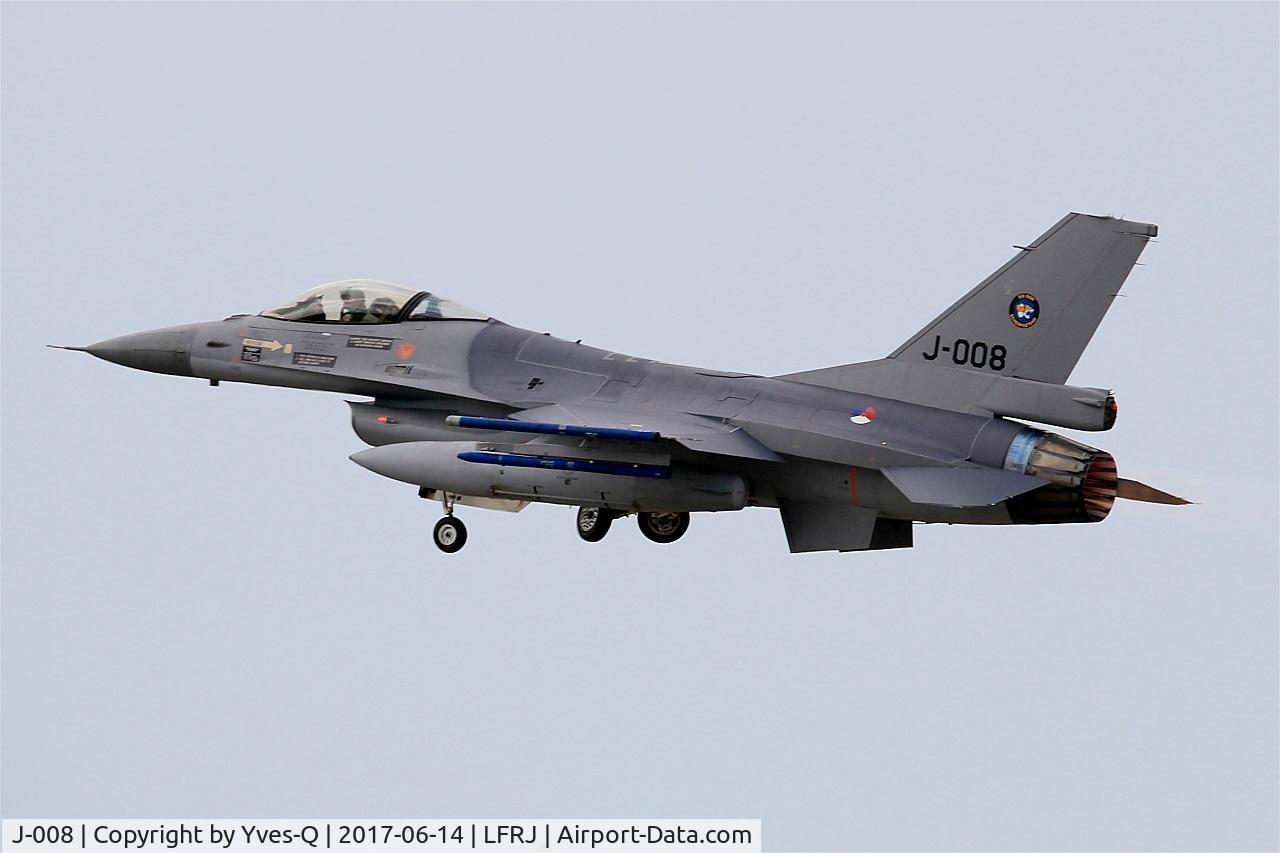 J-008, General Dynamics F-16AM Fighting Falcon C/N 6D-164, General Dynamics F-16AM Fighting Falcon, Take off rwy 26, Landivisiau Naval Air Base (LFRJ) Tiger Meet 2017