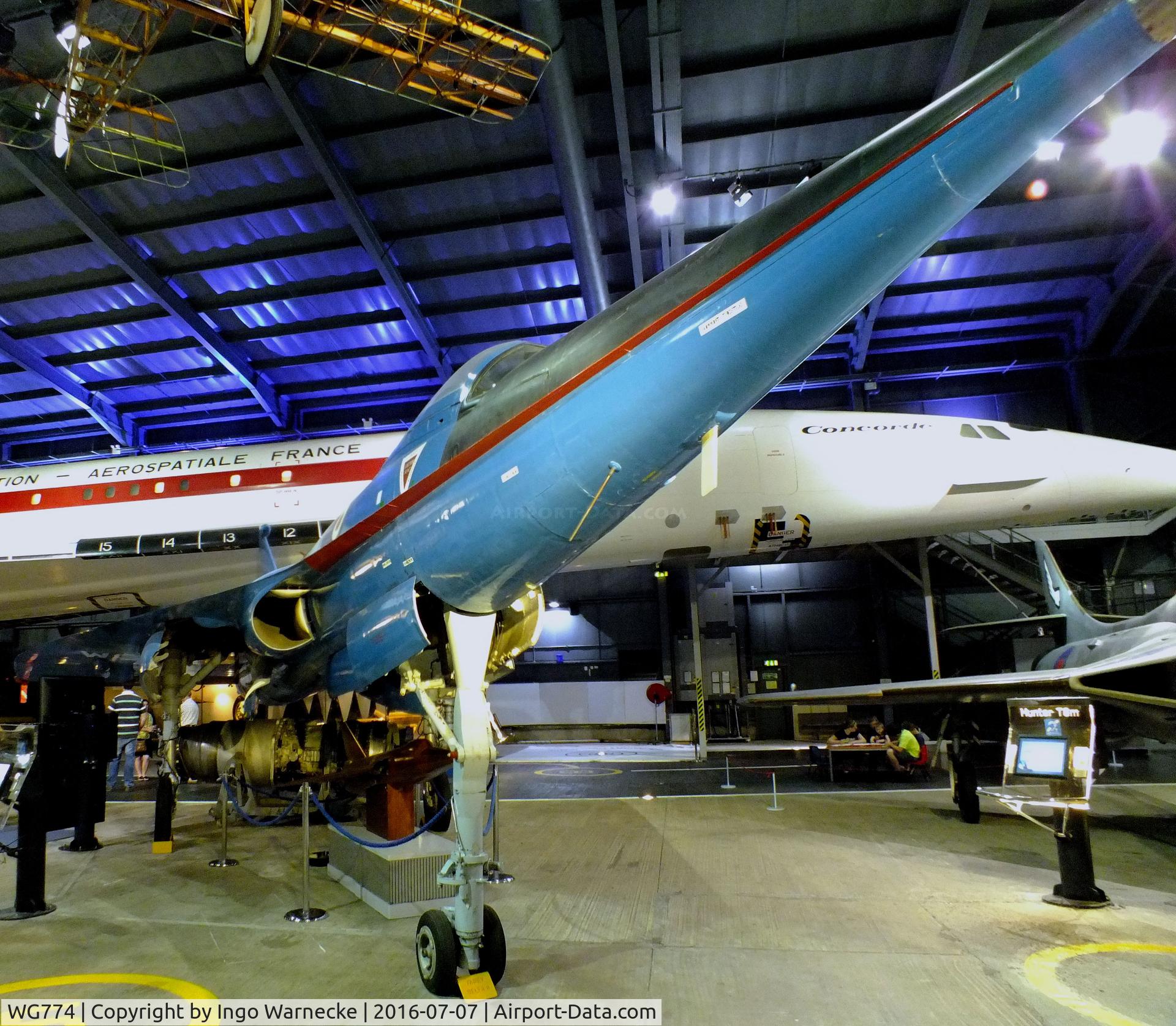 WG774, BAC 221 C/N F.9421, Fairey Delta FD2, converted to BAC 221 testbed for Concorde ogival wing, at the FAA Museum, Yeovilton