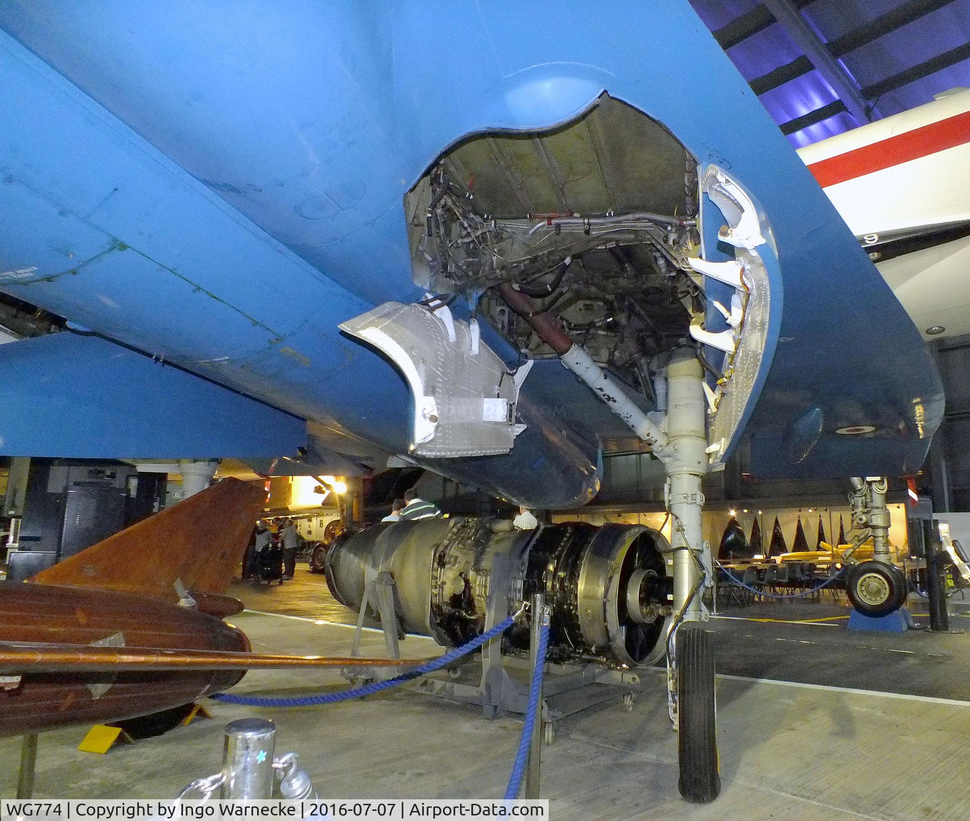 WG774, BAC 221 C/N F.9421, Fairey Delta FD2, converted to BAC 221 testbed for Concorde ogival wing, at the FAA Museum, Yeovilton