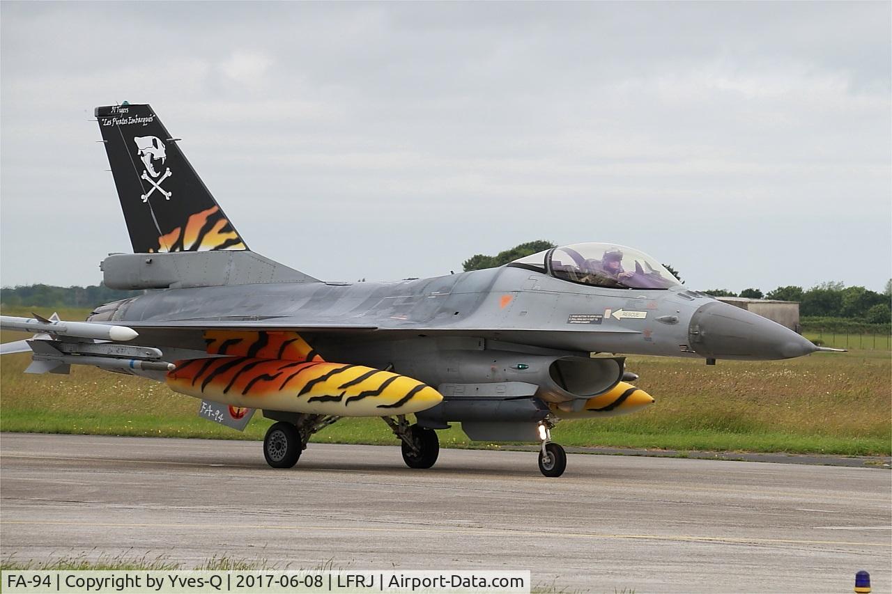 FA-94, SABCA F-16AM Fighting Falcon C/N 6H-94, SABCA F-16AM Fighting Falcon, Taxiing to flight line, Landivisiau Naval Air Base (LFRJ) Tiger Meet 2017