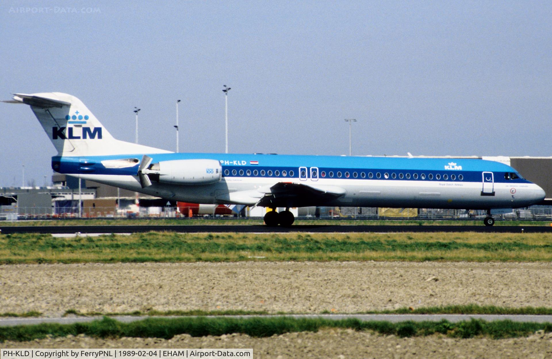 PH-KLD, 1989 Fokker 100 (F-28-0100) C/N 11269, Arrival of KLM Fk100