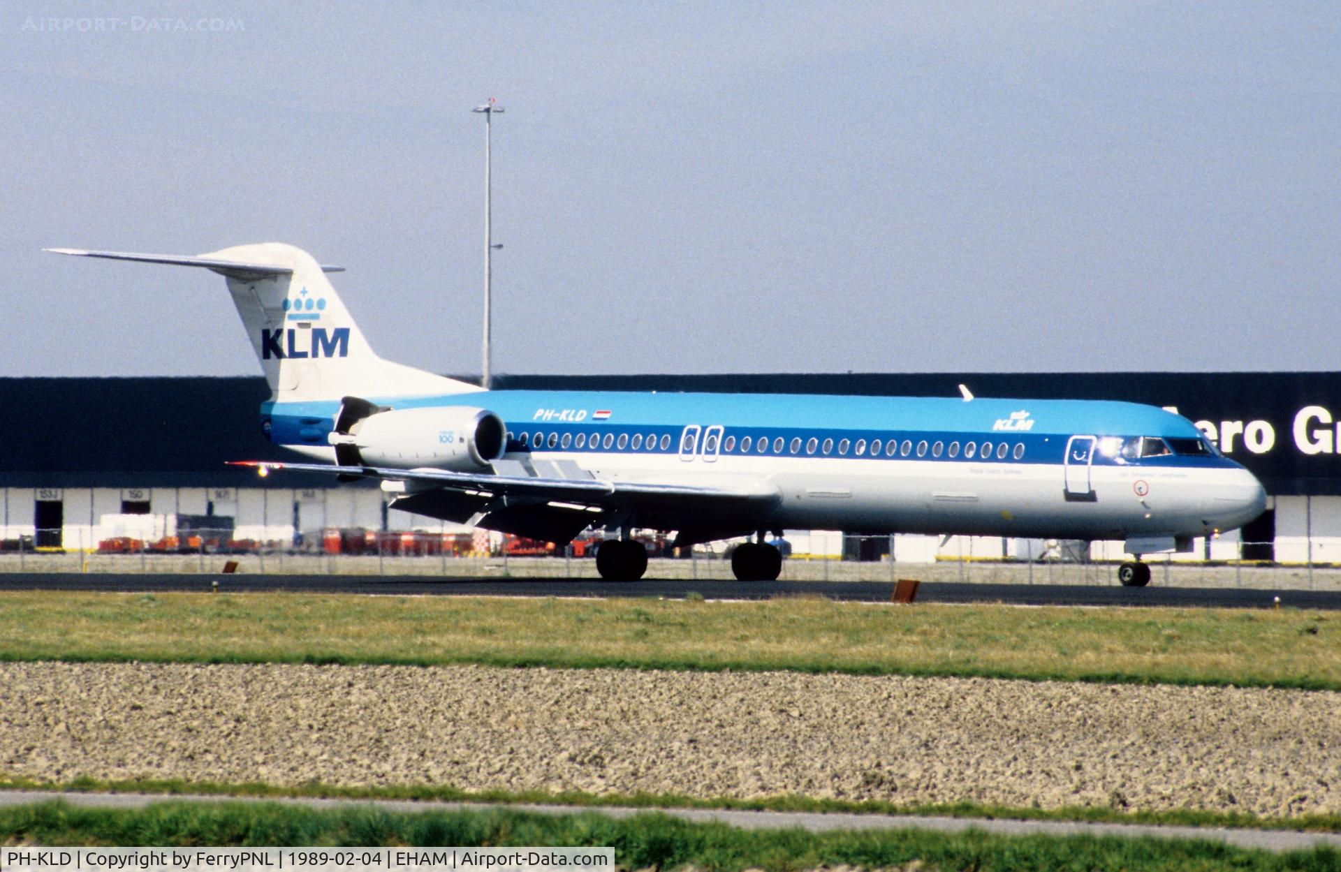 PH-KLD, 1989 Fokker 100 (F-28-0100) C/N 11269, Landing of KLM Fk100