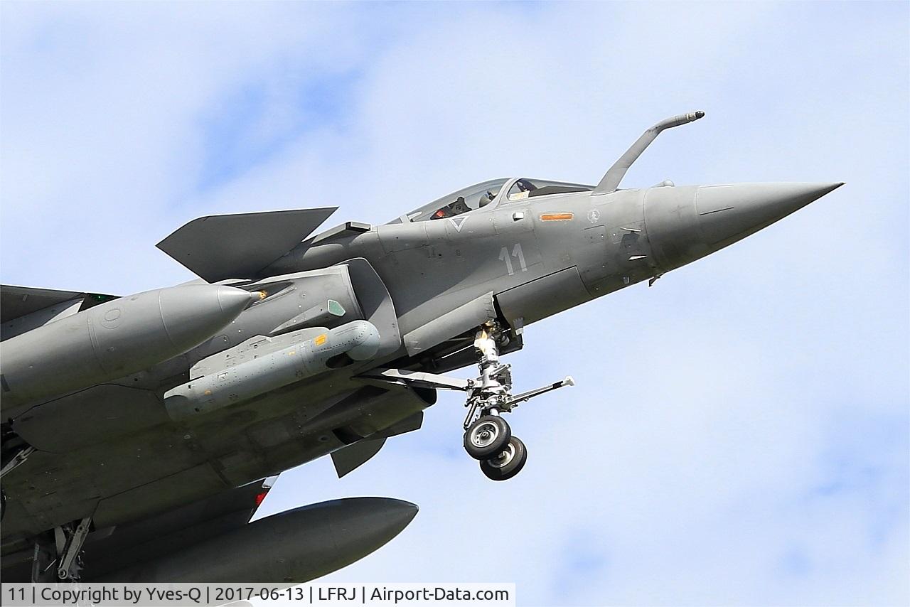11, Dassault Rafale M C/N 11, Dassault Rafale M, Short approach rwy 08, Landivisiau Naval Air Base (LFRJ) Tiger Meet 2017